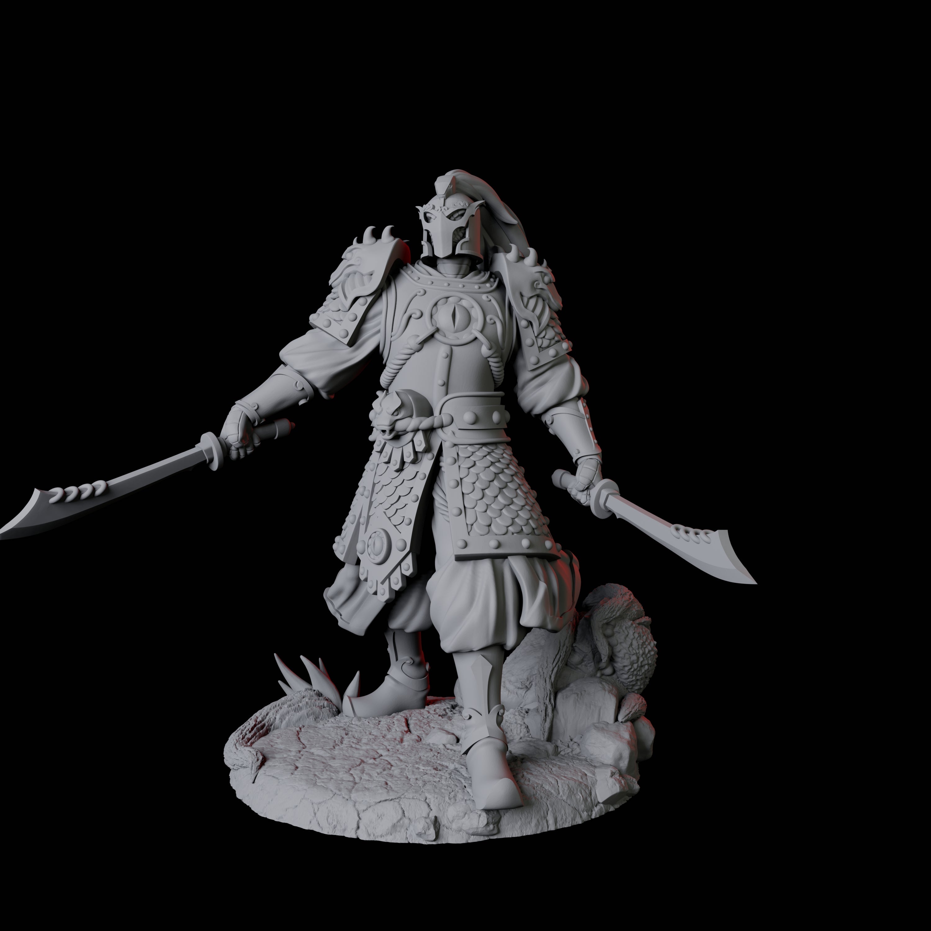 Cunning Yuan-Ti Warrior D Miniature for Dungeons and Dragons, Pathfinder or other TTRPGs