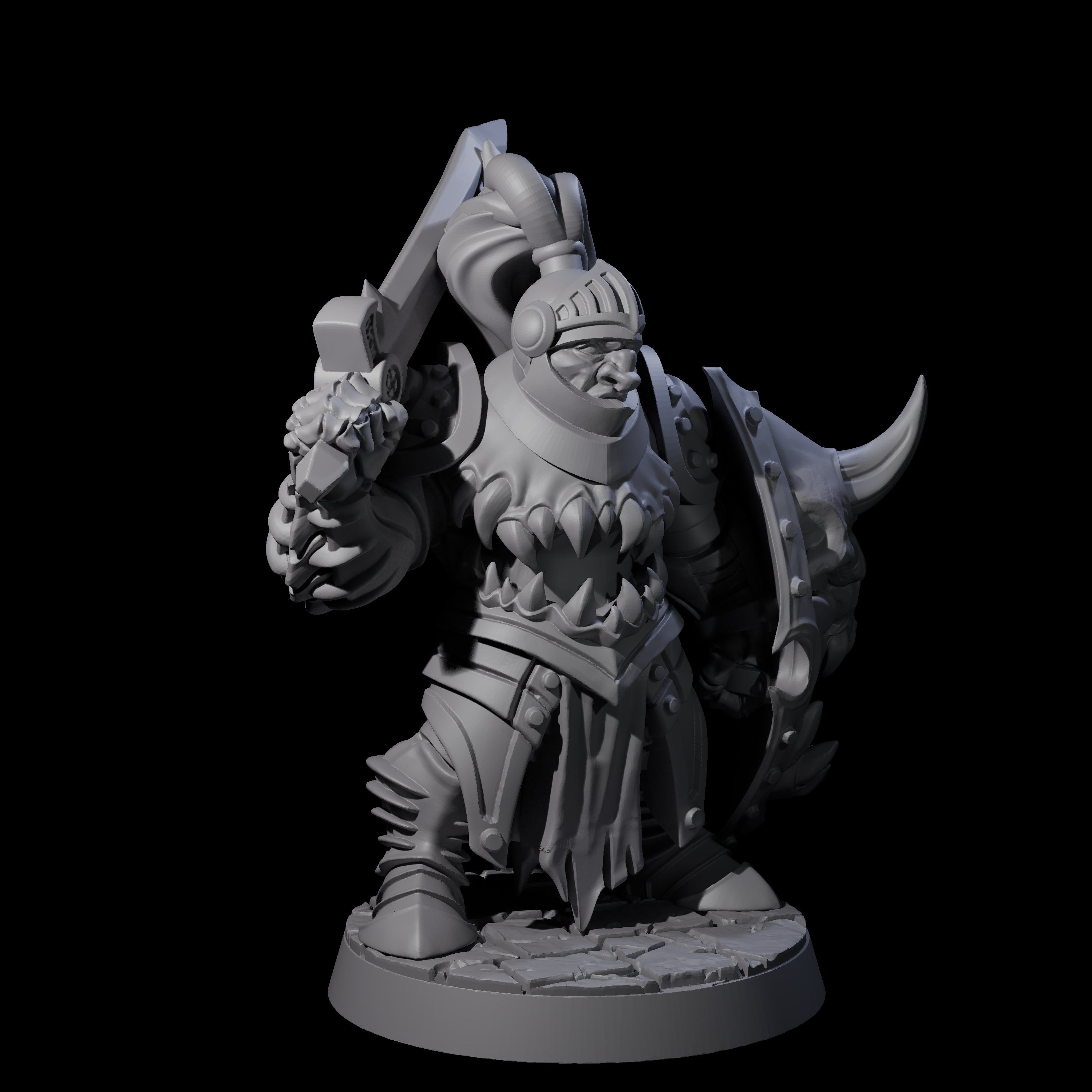 Cursed Orc Fighter Miniature for Dungeons and Dragons, Pathfinder or other TTRPGs