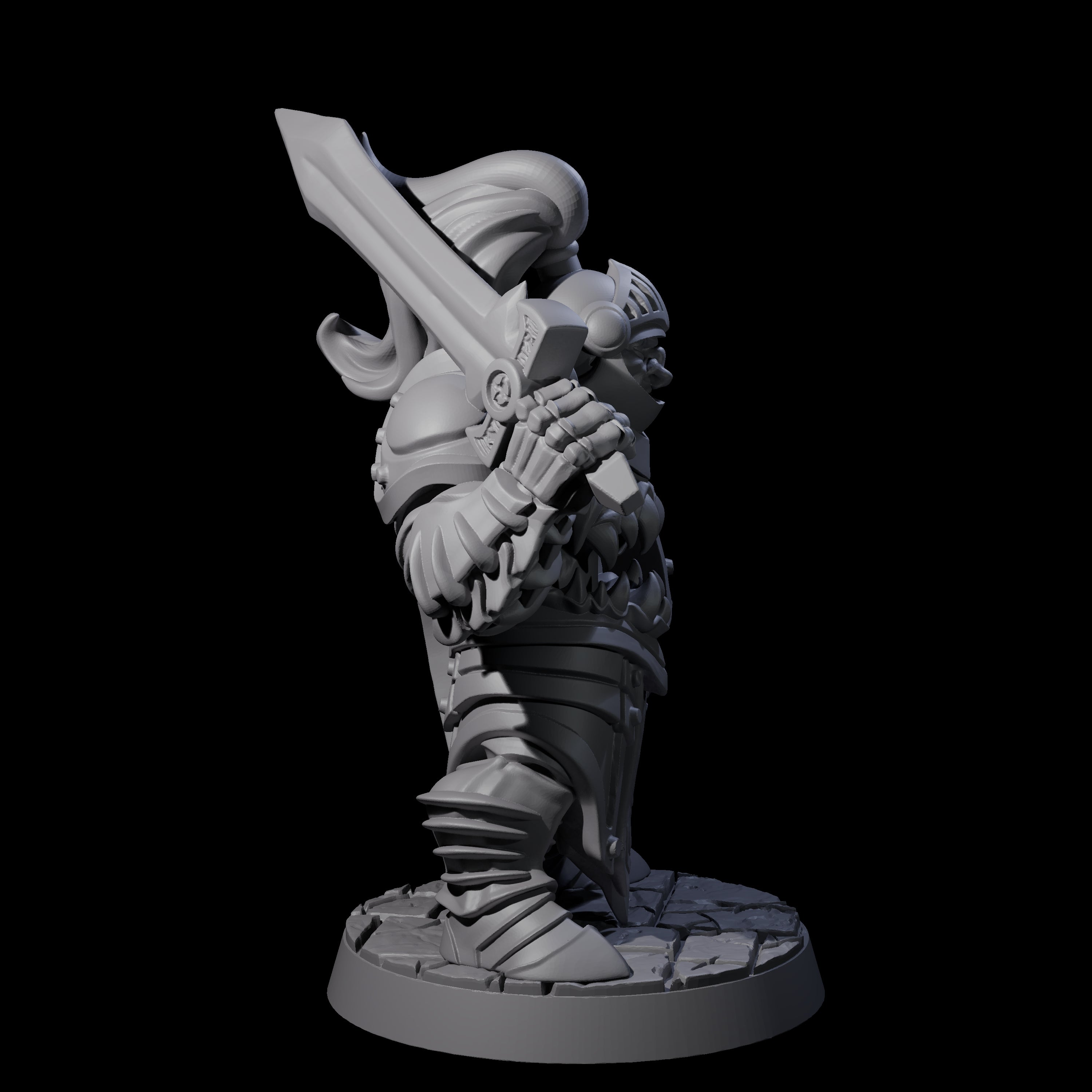 Cursed Orc Fighter Miniature for Dungeons and Dragons, Pathfinder or other TTRPGs