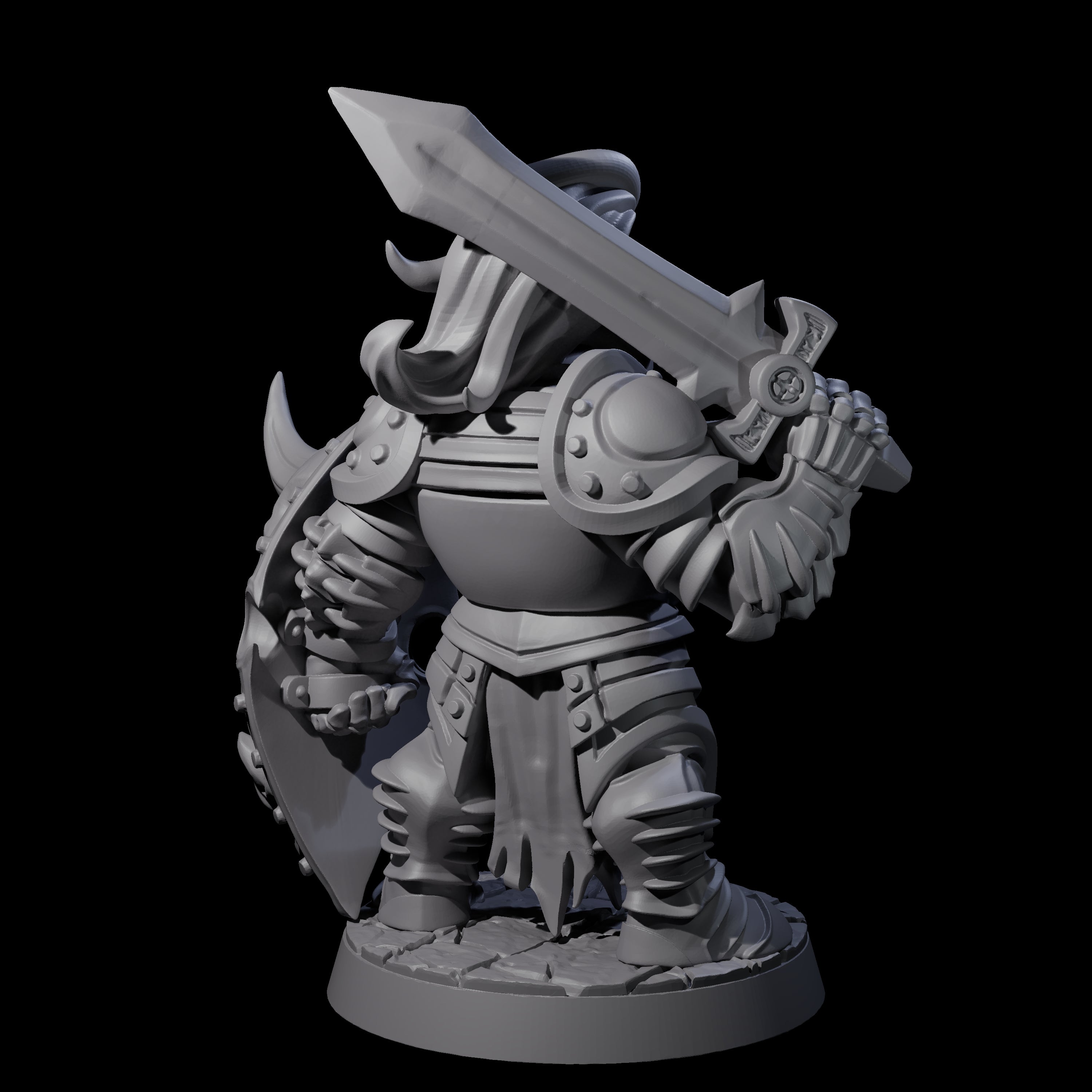 Cursed Orc Fighter Miniature for Dungeons and Dragons, Pathfinder or other TTRPGs