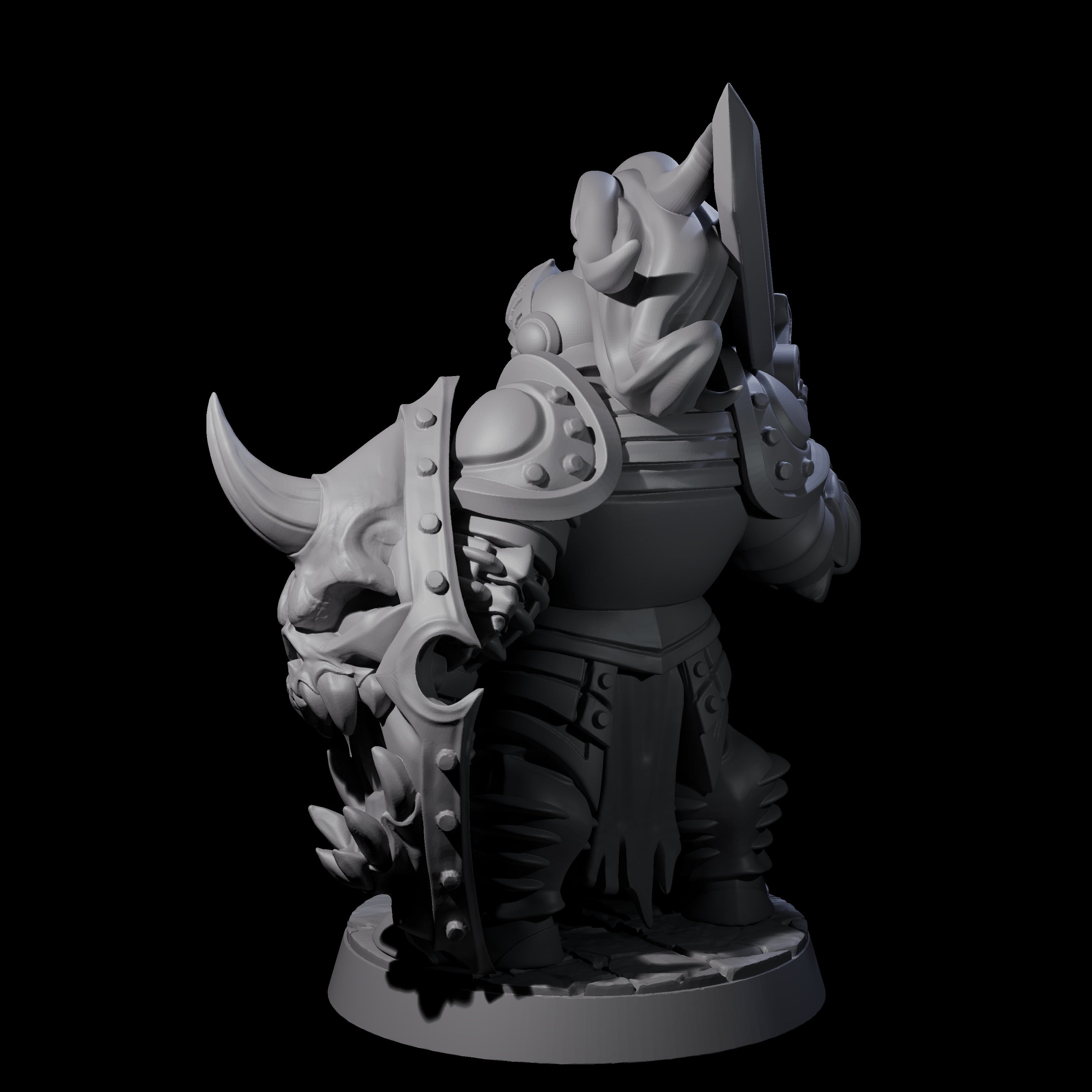 Cursed Orc Fighter Miniature for Dungeons and Dragons, Pathfinder or other TTRPGs