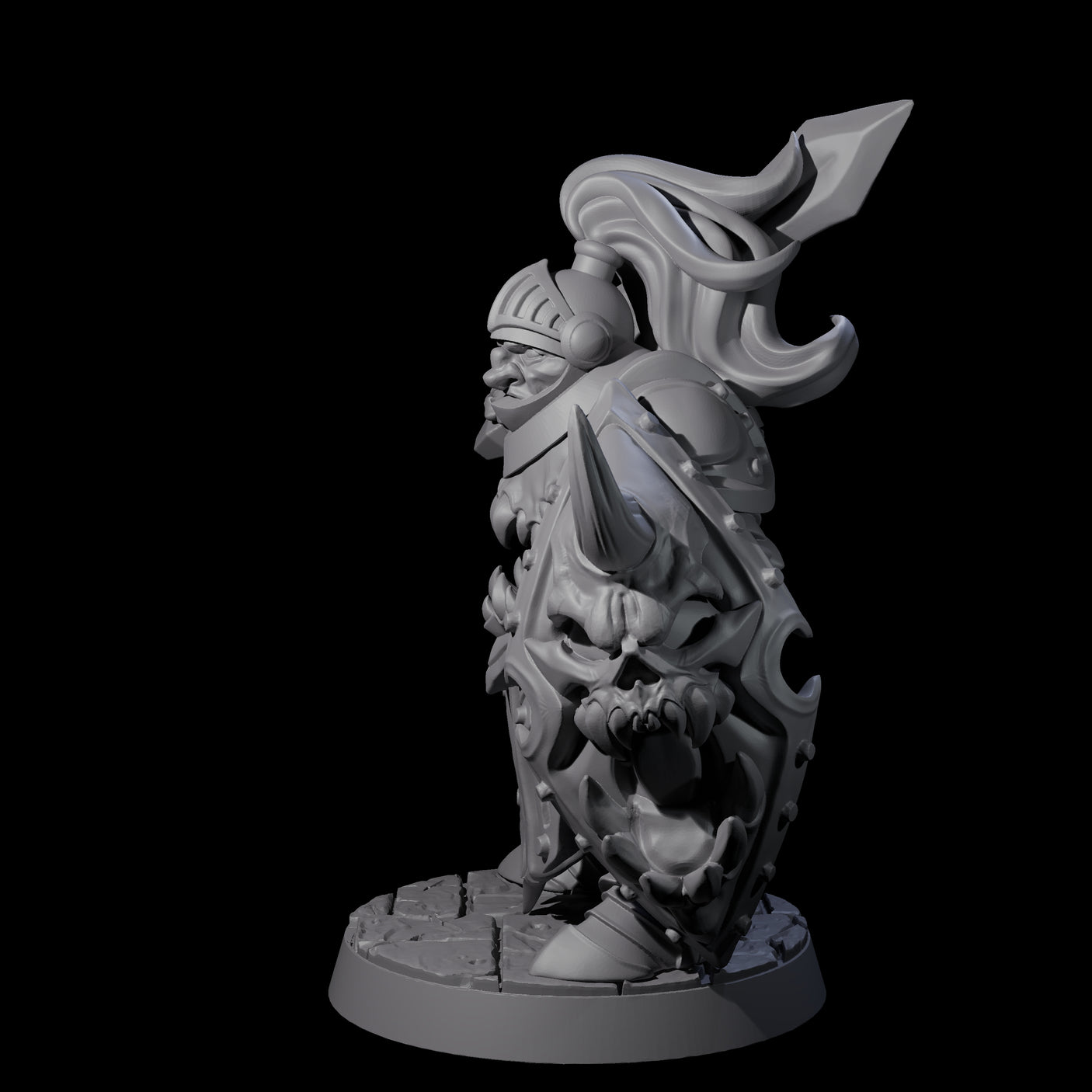 Cursed Orc Fighter Miniature for Dungeons and Dragons, Pathfinder or other TTRPGs