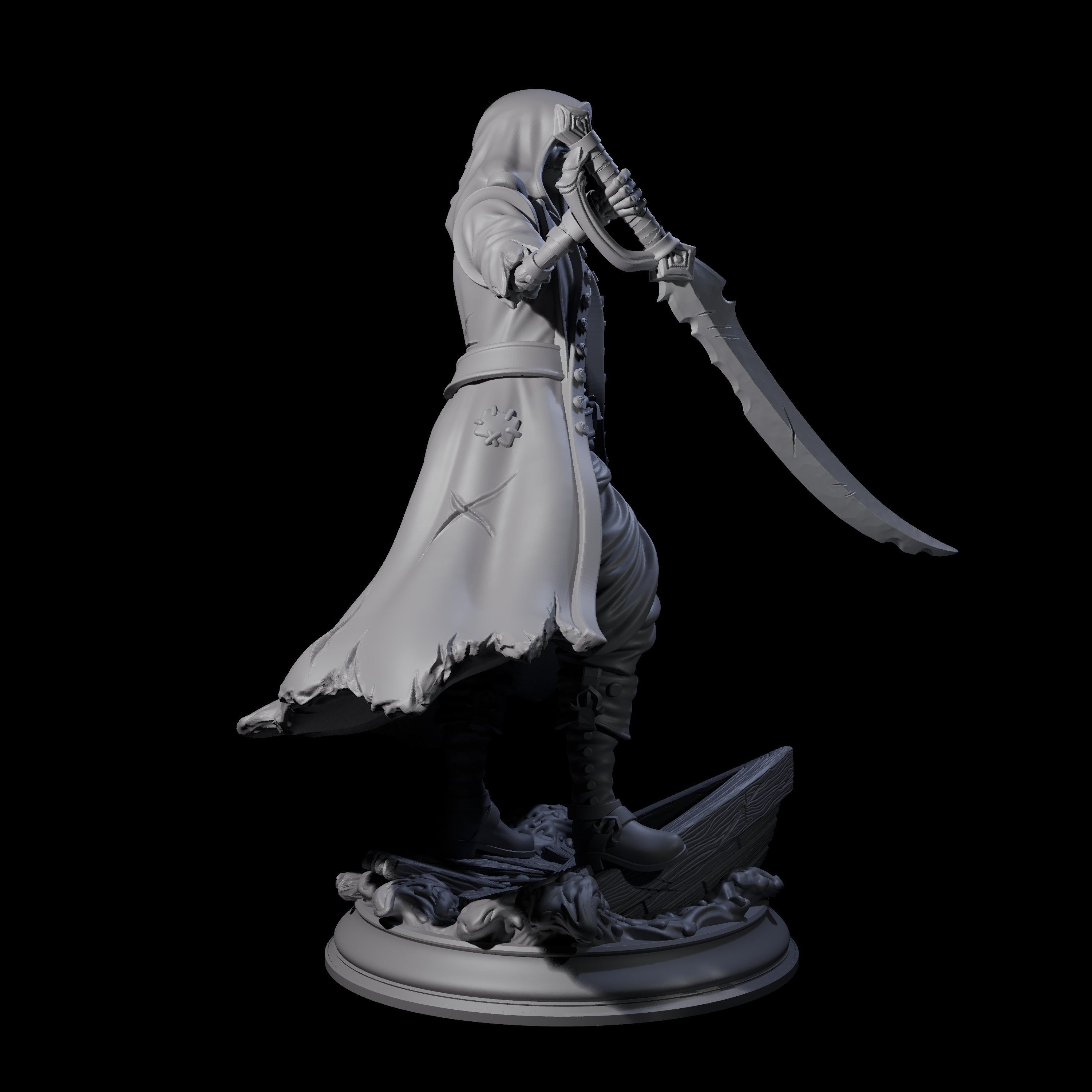 Cursed Sailor Fighter Miniature for Dungeons and Dragons, Pathfinder or other TTRPGs