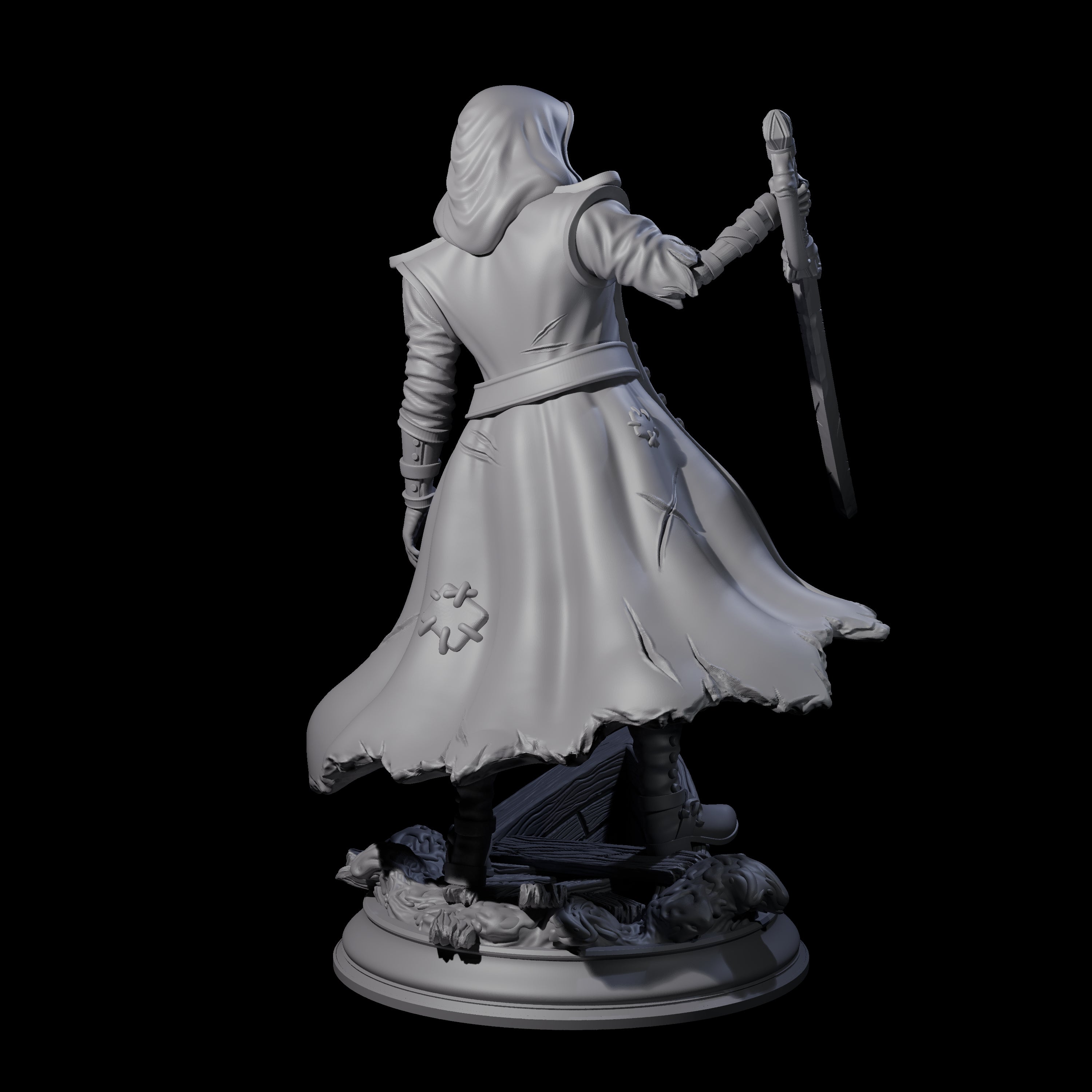 Cursed Sailor Fighter Miniature for Dungeons and Dragons, Pathfinder or other TTRPGs