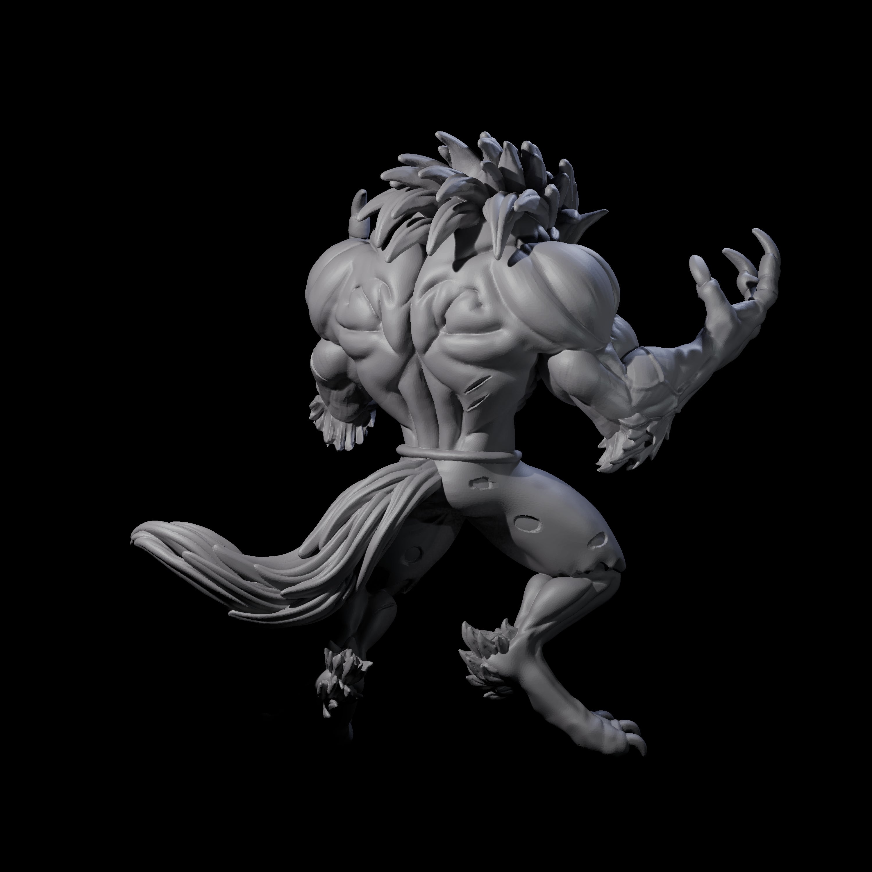 Cursing Werewolf Miniature for Dungeons and Dragons, Pathfinder or other TTRPGs
