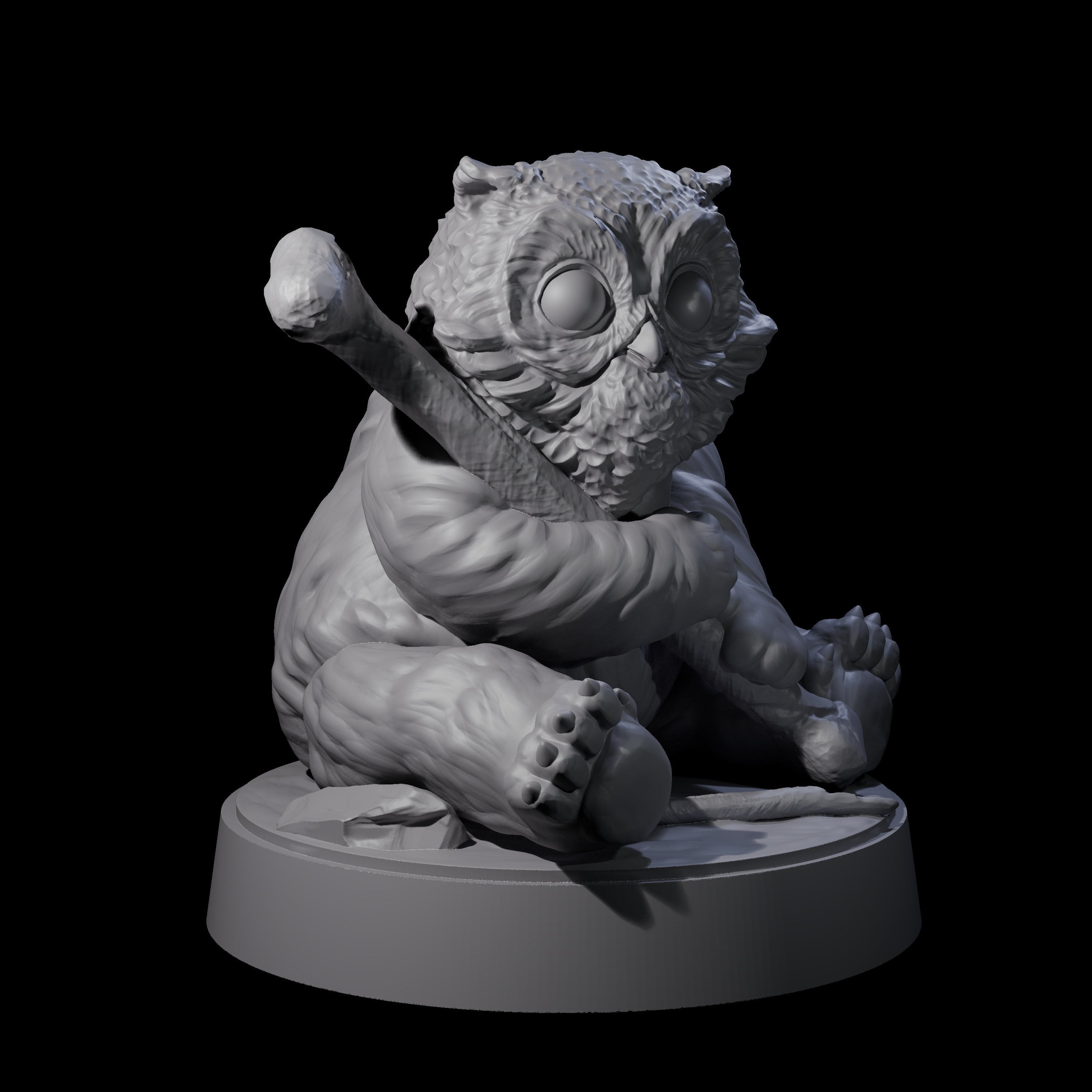 Cute Owlbear Cub Miniature for Dungeons and Dragons, Pathfinder or other TTRPGs