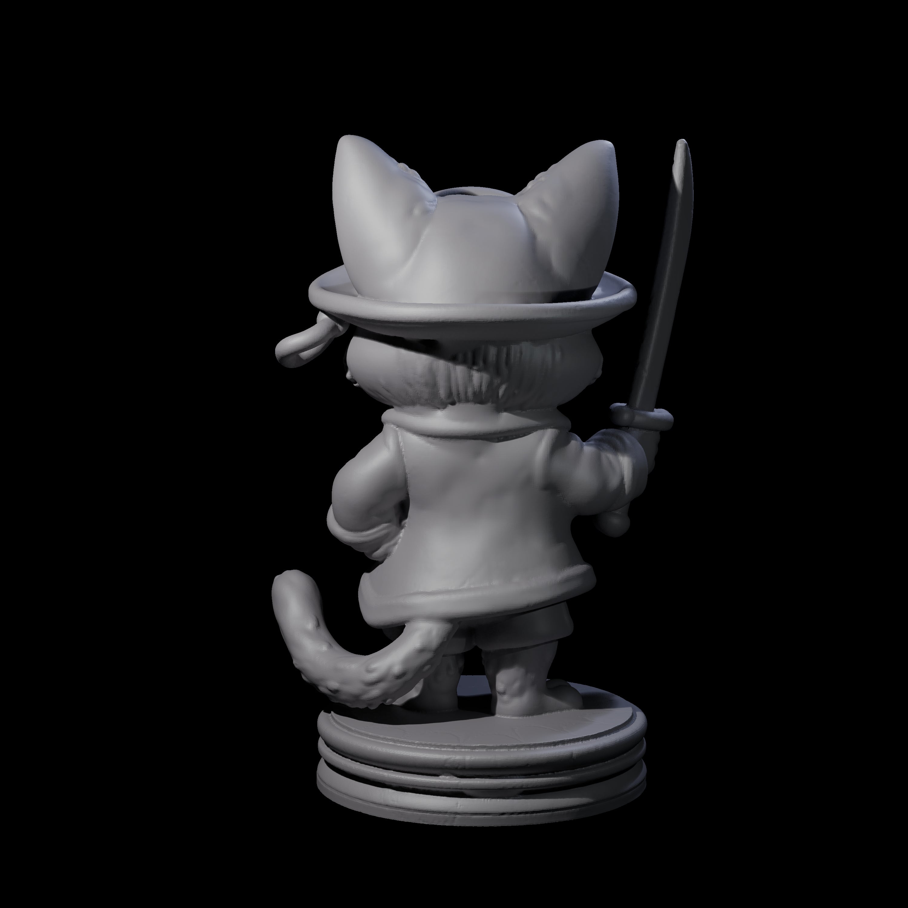 Cute Pirate Kitty A Miniature for Dungeons and Dragons, Pathfinder or other TTRPGs