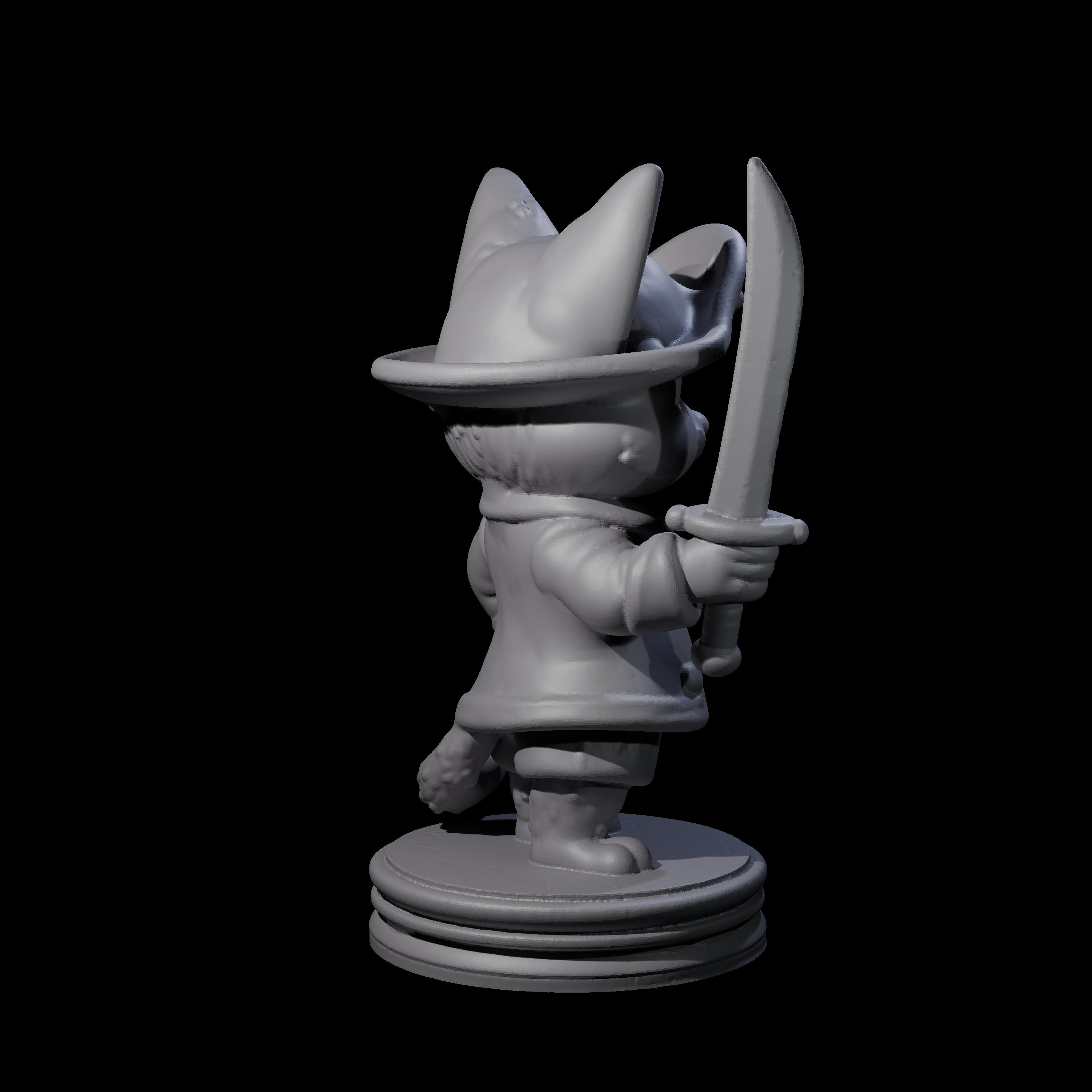 Cute Pirate Kitty A Miniature for Dungeons and Dragons, Pathfinder or other TTRPGs