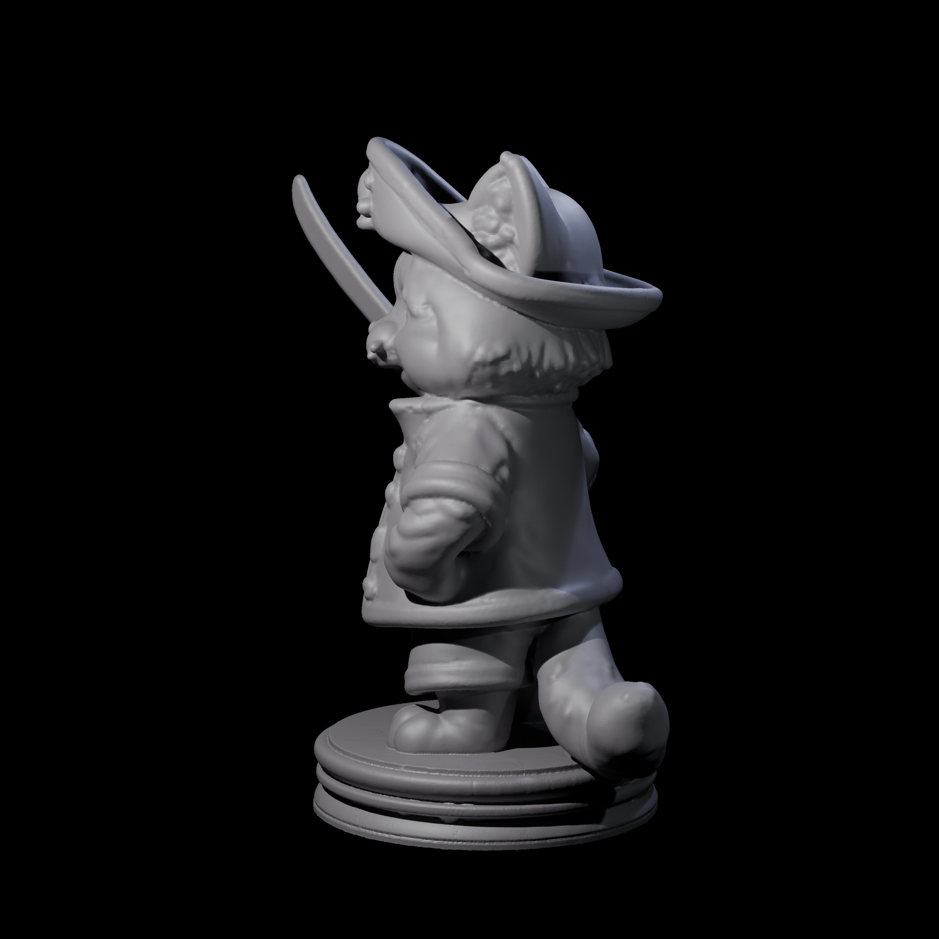 Cute Pirate Kitty B Miniature for Dungeons and Dragons, Pathfinder or other TTRPGs