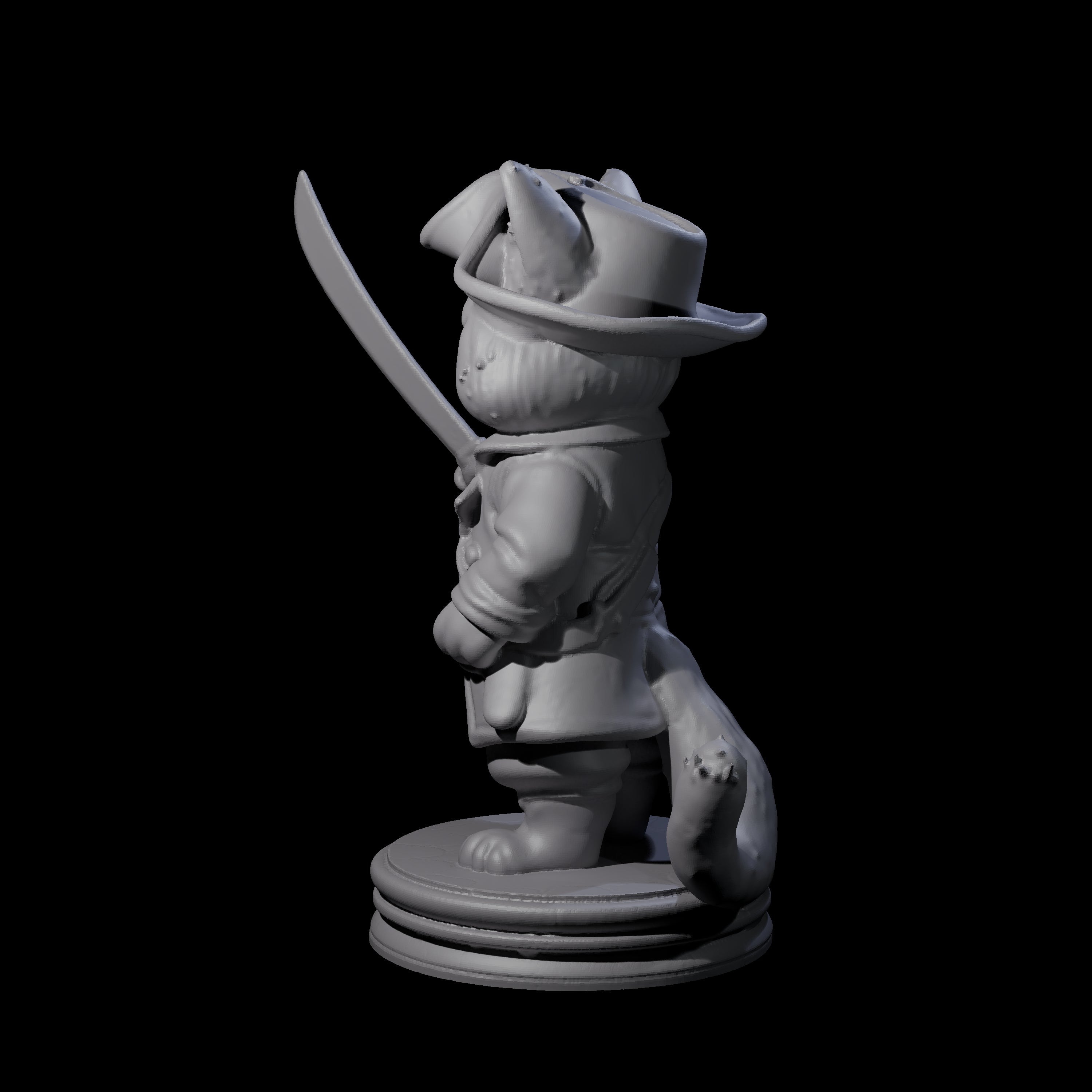 Cute Pirate Kitty C Miniature for Dungeons and Dragons, Pathfinder or other TTRPGs