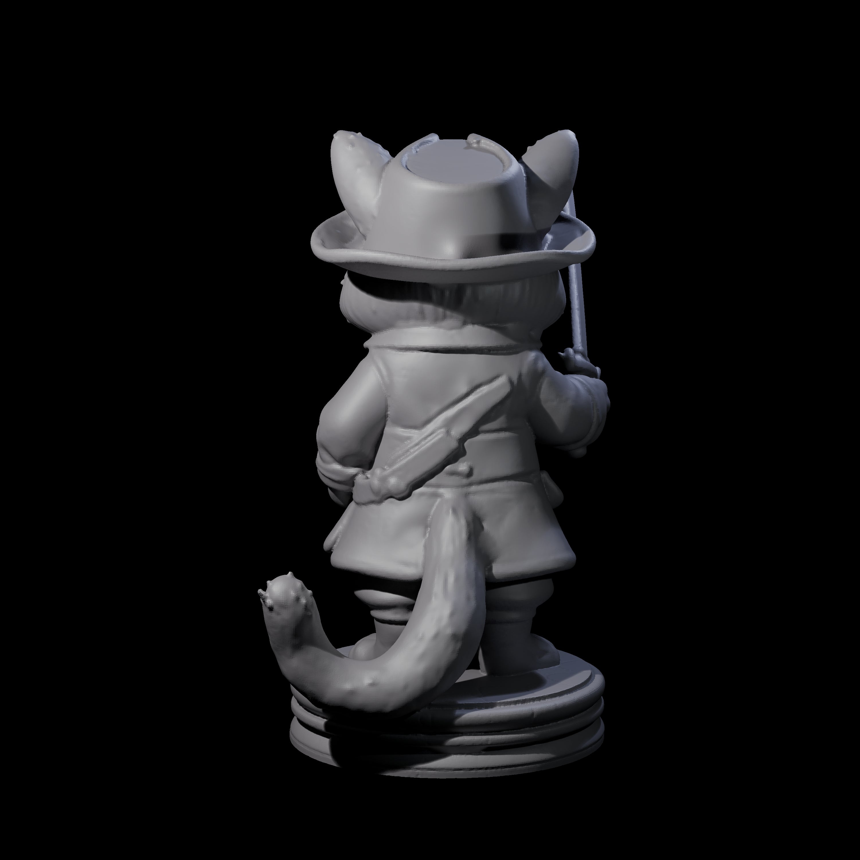 Cute Pirate Kitty C Miniature for Dungeons and Dragons, Pathfinder or other TTRPGs