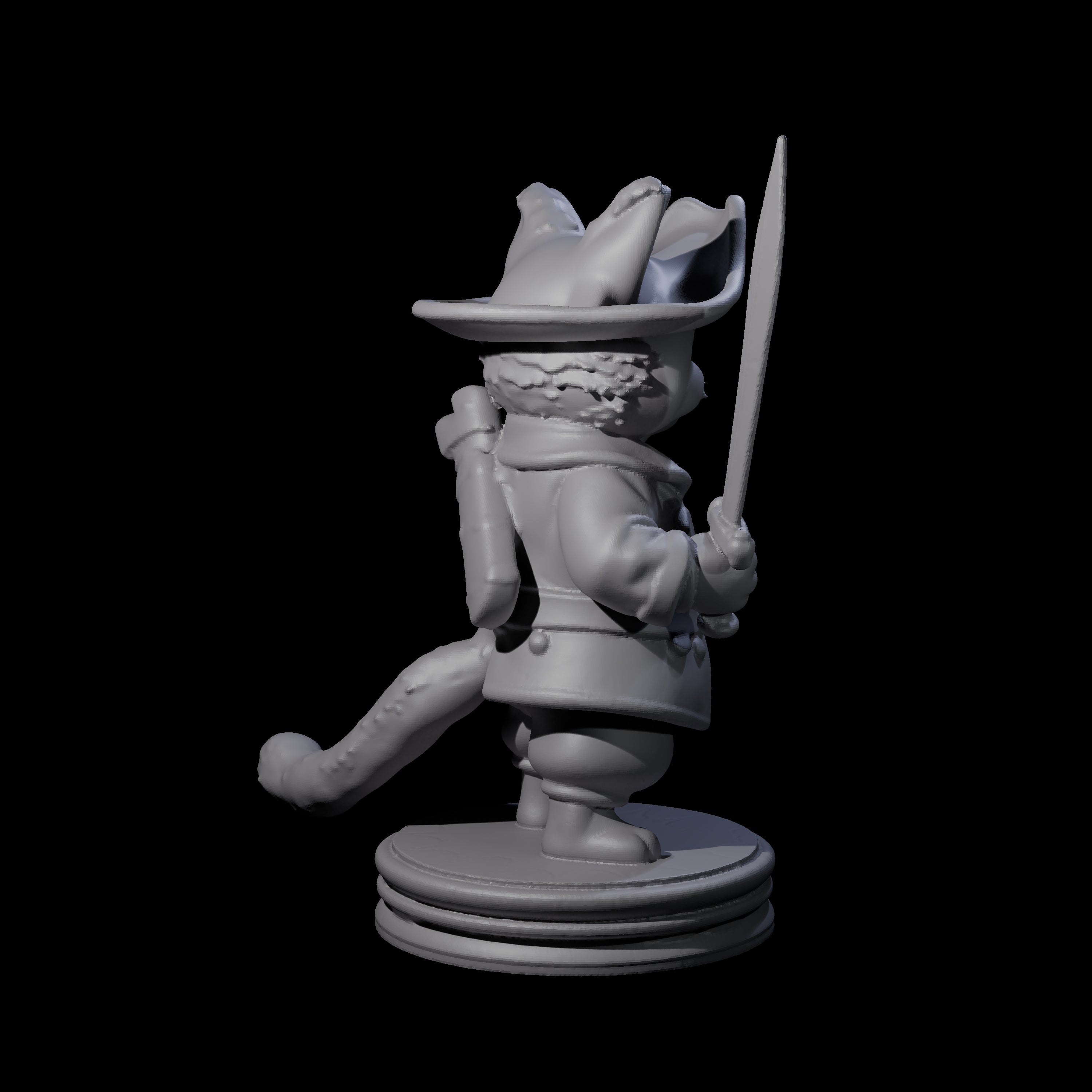 Cute Pirate Kitty D Miniature for Dungeons and Dragons, Pathfinder or other TTRPGs