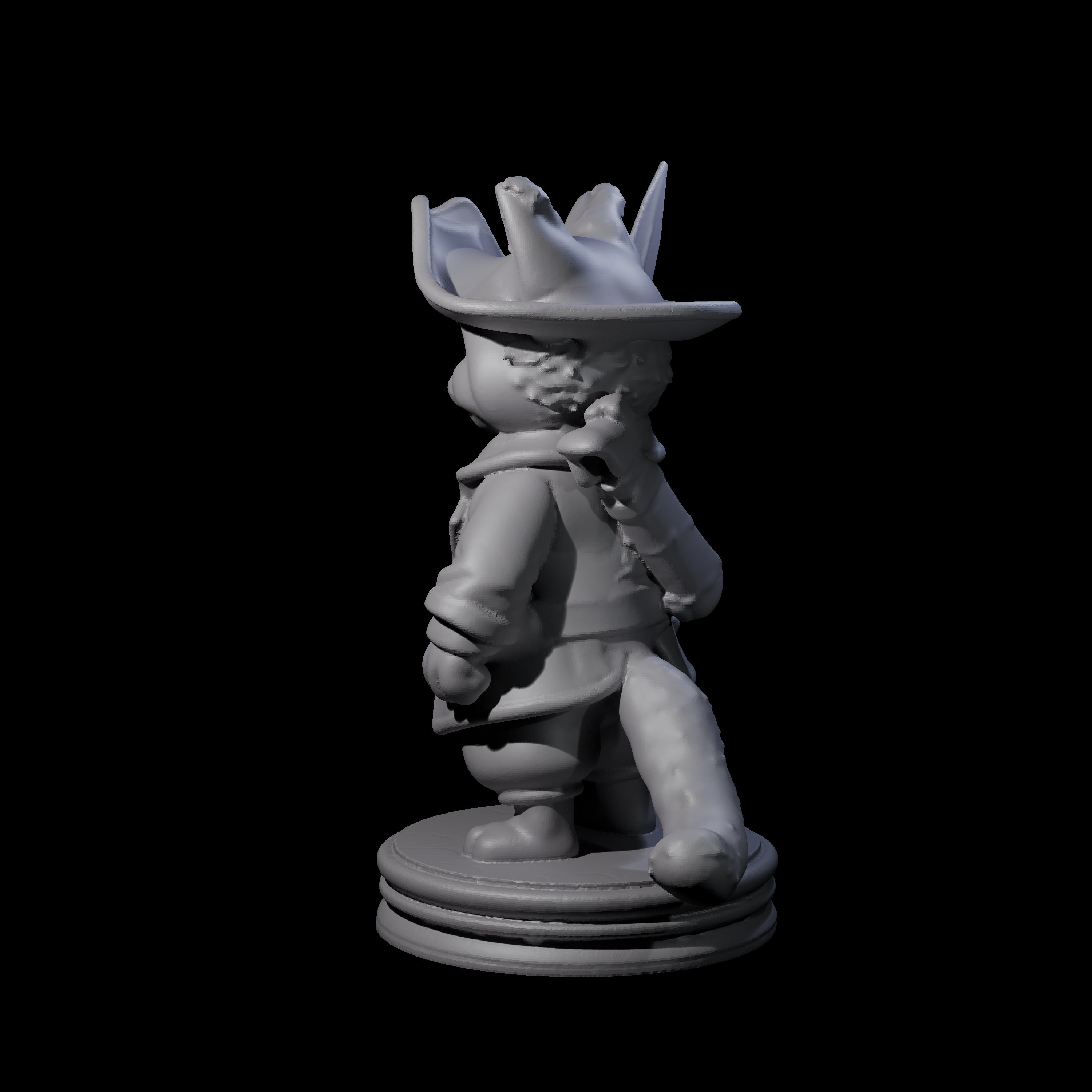 Cute Pirate Kitty D Miniature for Dungeons and Dragons, Pathfinder or other TTRPGs