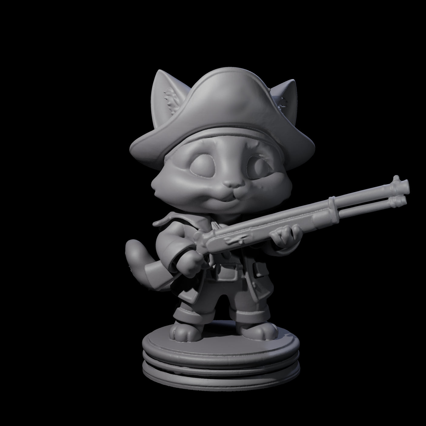Cute Pirate Kitty E Miniature for Dungeons and Dragons, Pathfinder or other TTRPGs