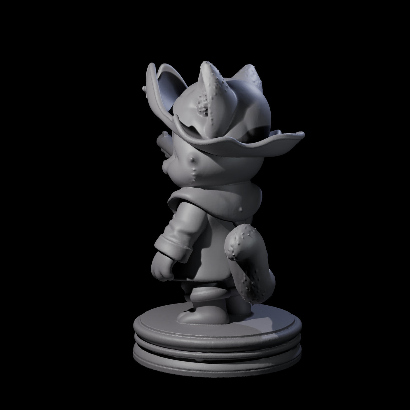 Cute Pirate Kitty F Miniature for Dungeons and Dragons, Pathfinder or other TTRPGs