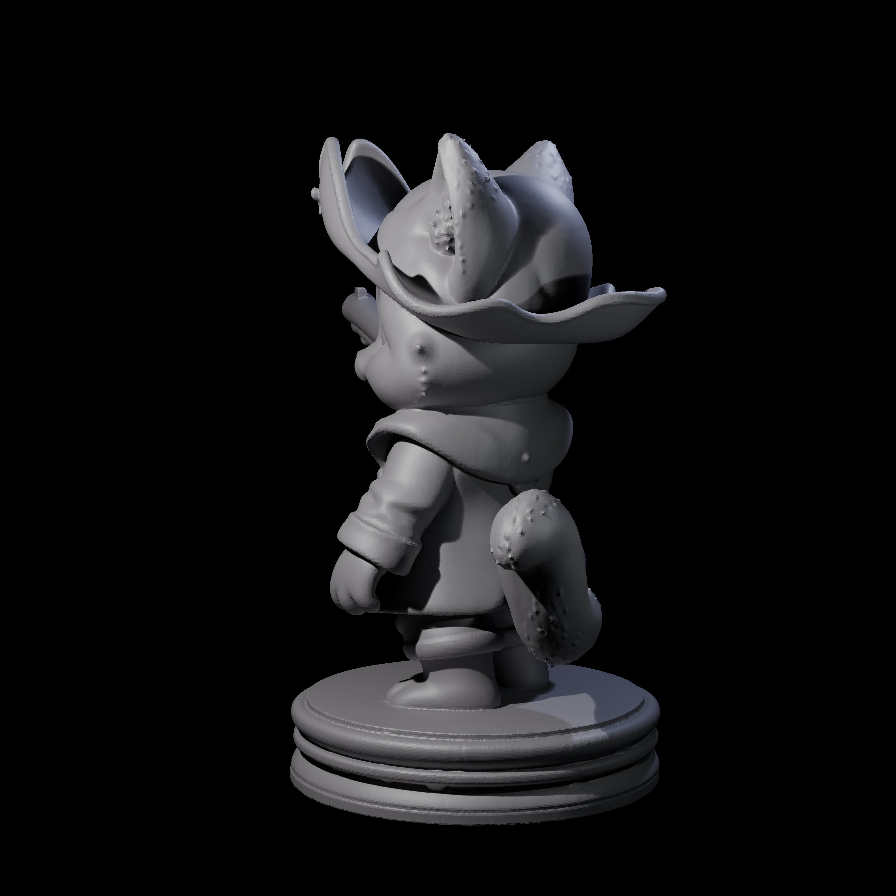 Cute Pirate Kitty F Miniature for Dungeons and Dragons, Pathfinder or other TTRPGs