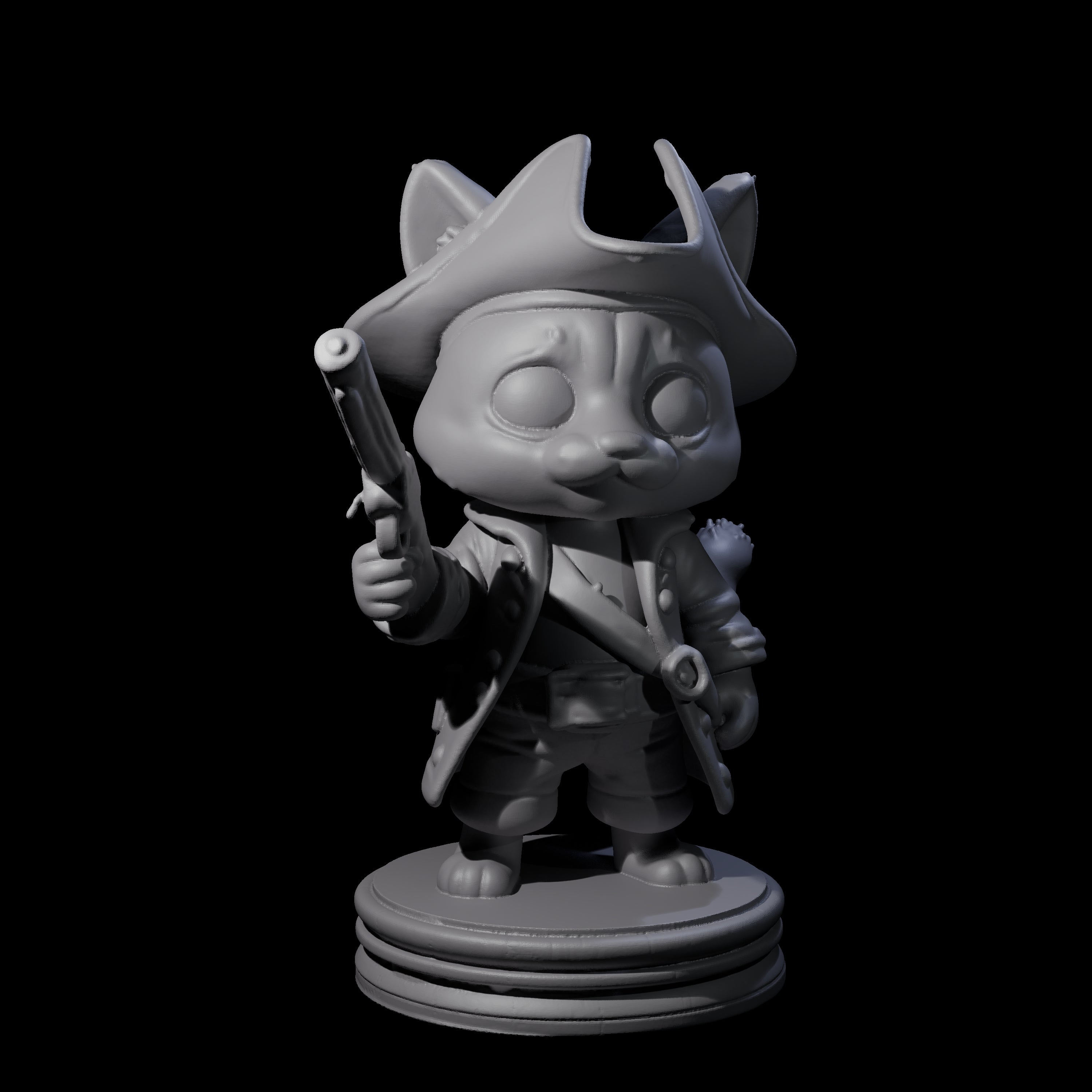 Cute Pirate Kitty G Miniature for Dungeons and Dragons, Pathfinder or other TTRPGs