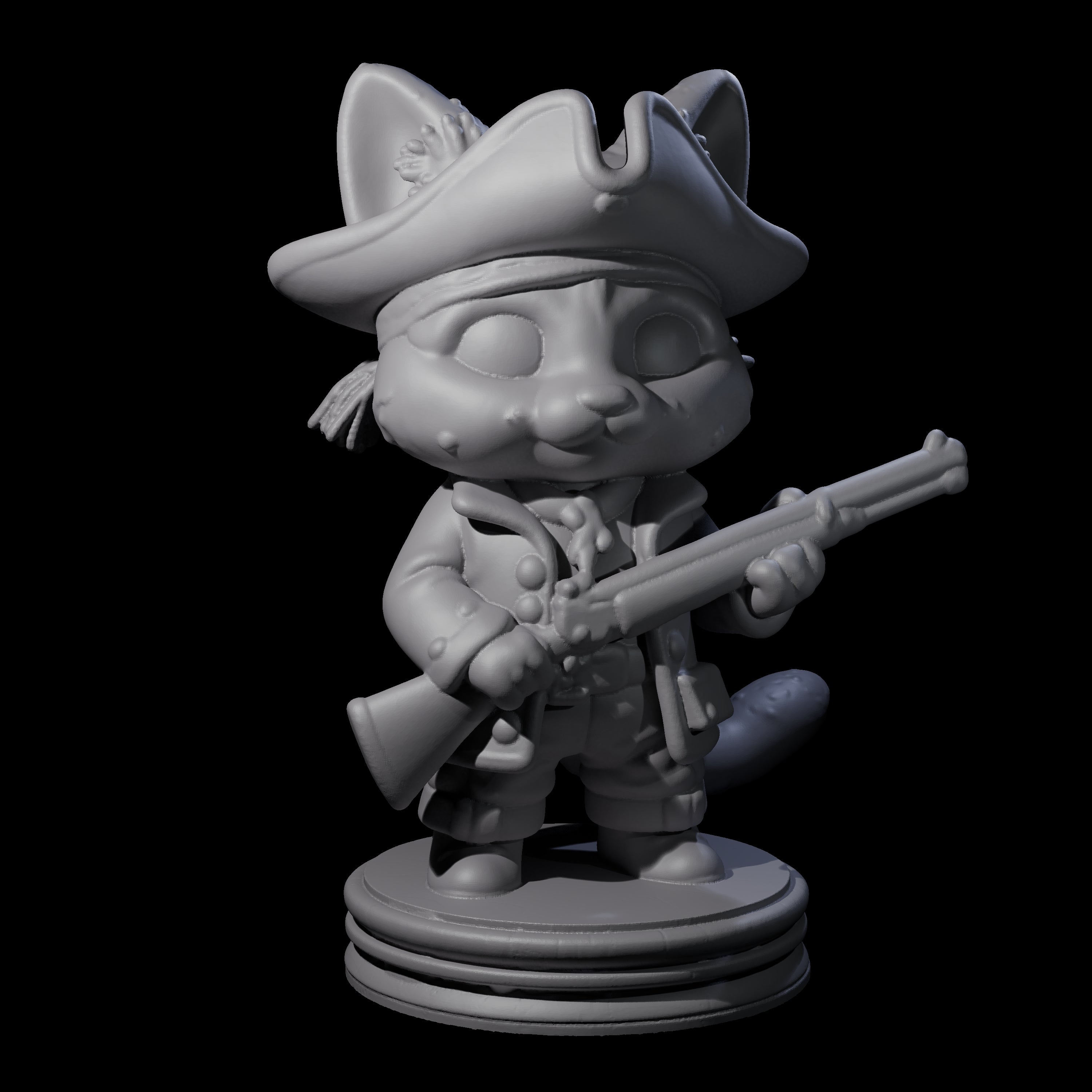 Cute Pirate Kitty H Miniature for Dungeons and Dragons, Pathfinder or other TTRPGs