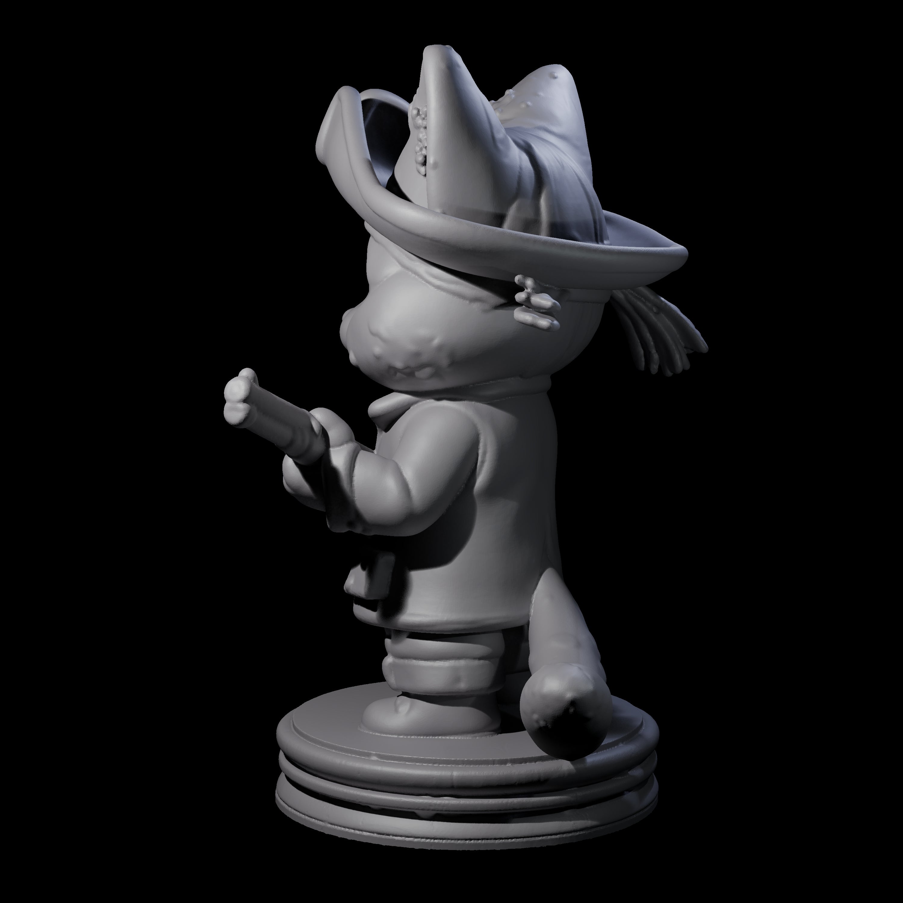 Cute Pirate Kitty H Miniature for Dungeons and Dragons, Pathfinder or other TTRPGs