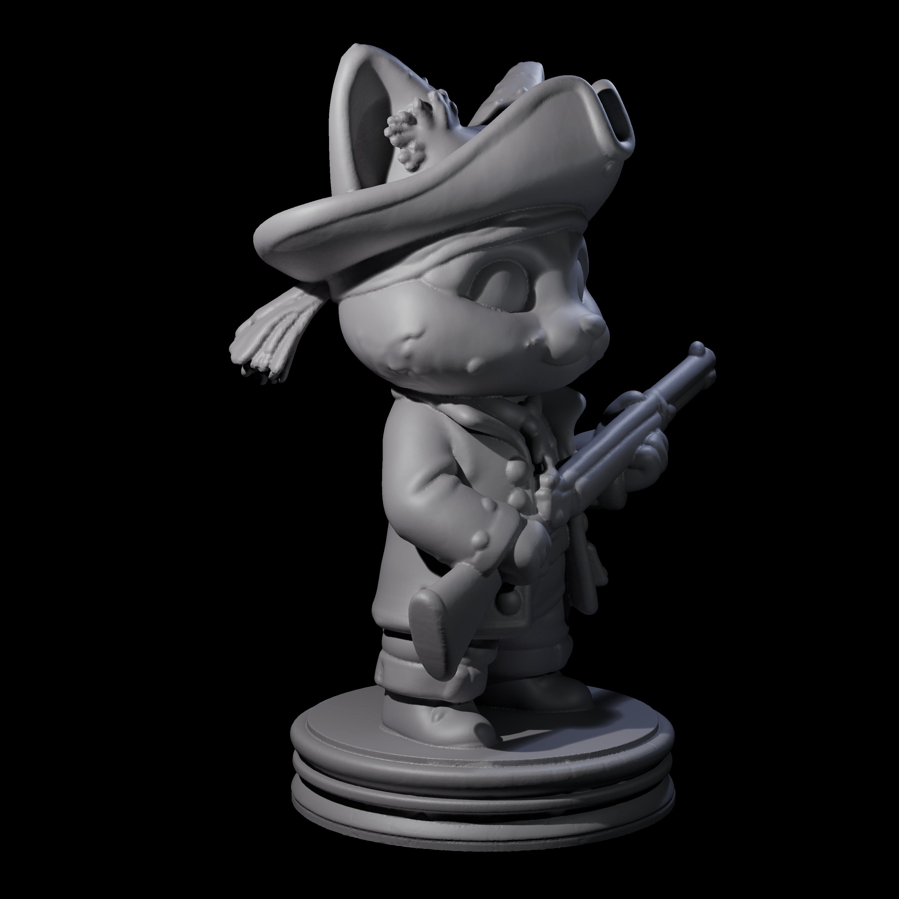 Cute Pirate Kitty H Miniature for Dungeons and Dragons, Pathfinder or other TTRPGs