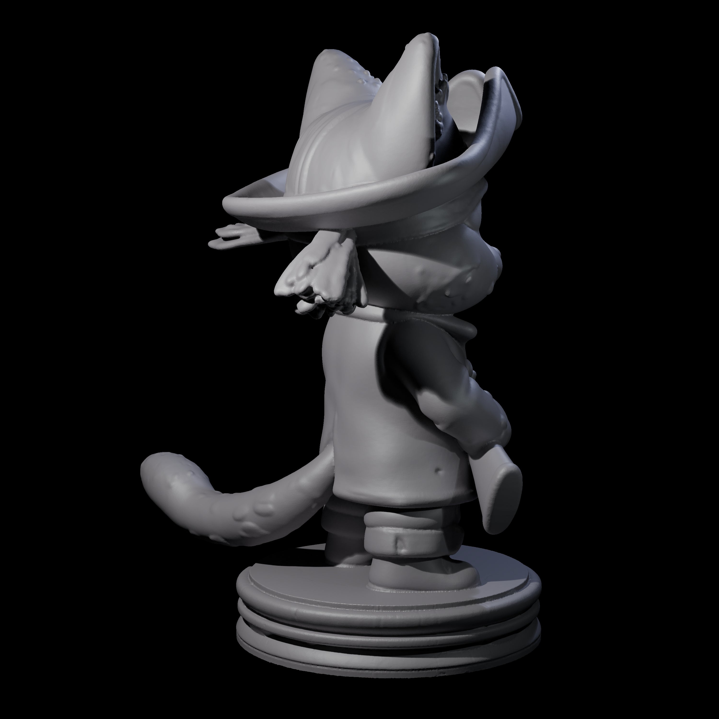 Cute Pirate Kitty H Miniature for Dungeons and Dragons, Pathfinder or other TTRPGs