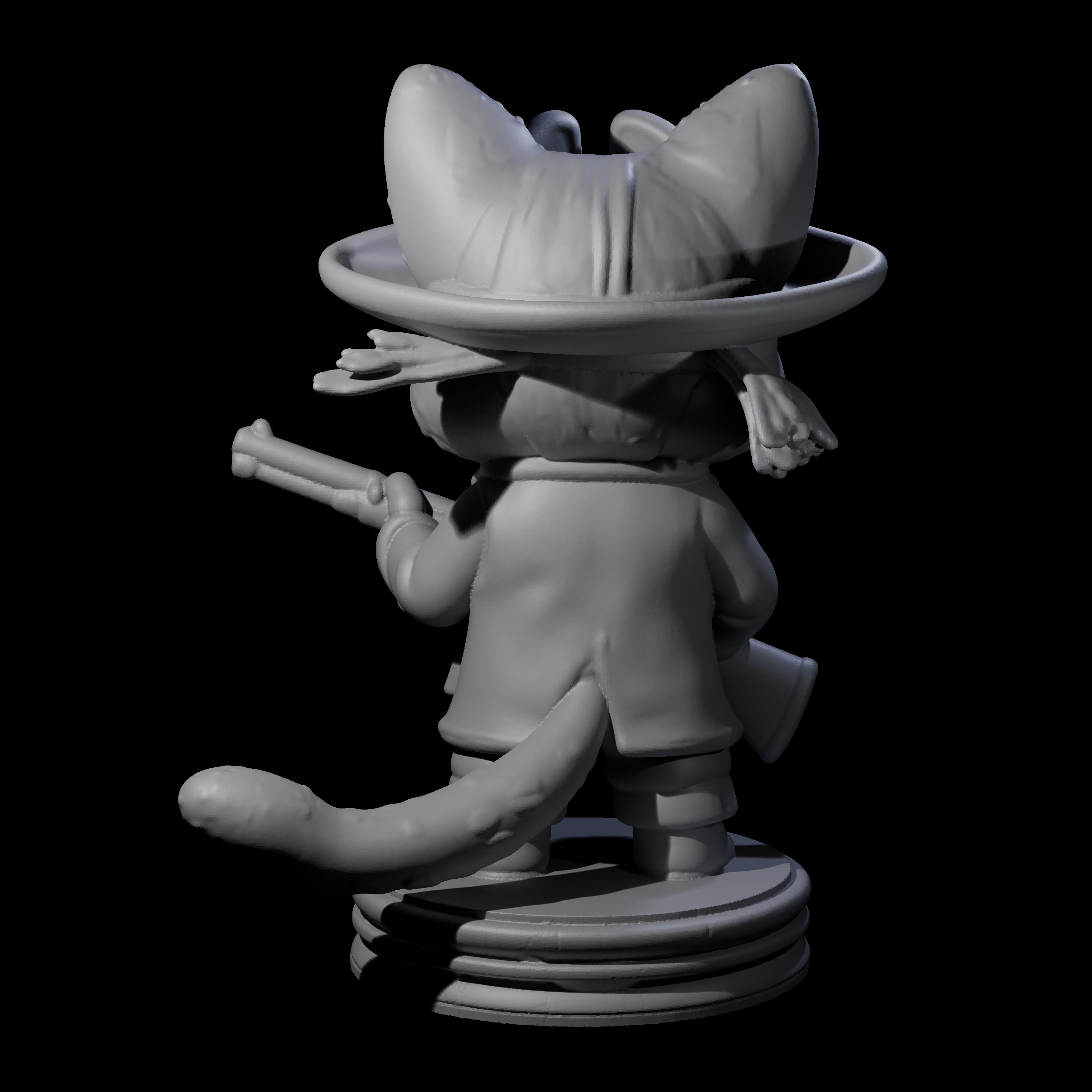 Cute Pirate Kitty H Miniature for Dungeons and Dragons, Pathfinder or other TTRPGs