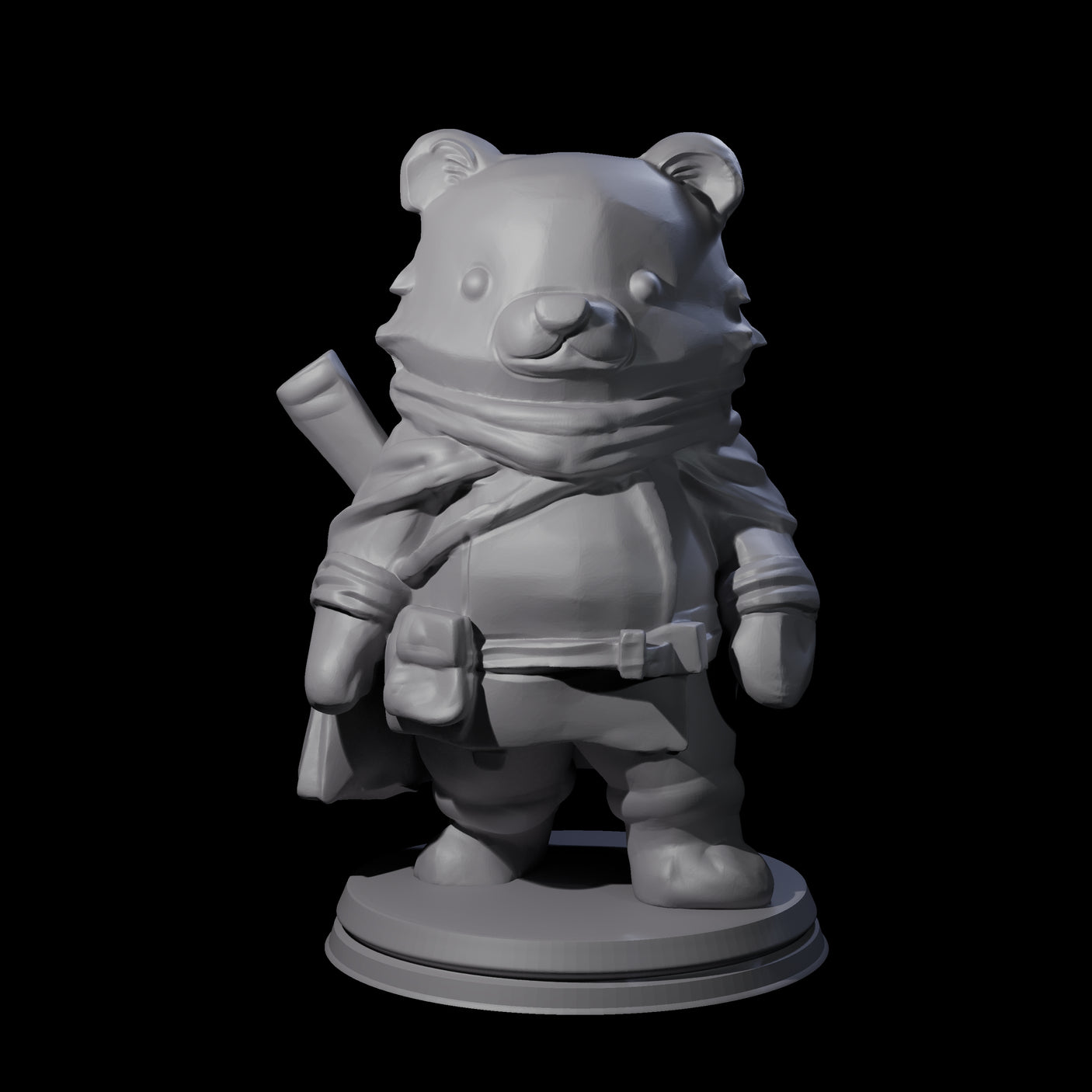 Cute Woodland Ursine A Miniature for Dungeons and Dragons, Pathfinder or other TTRPGs