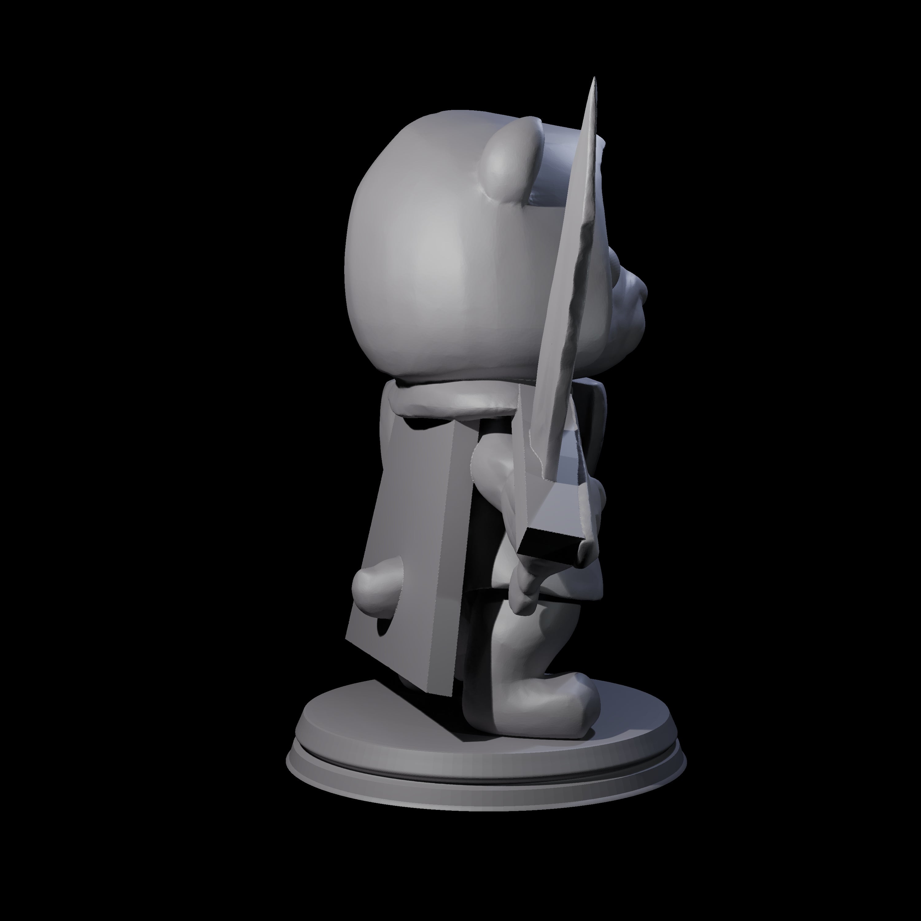 Cute Woodland Ursine C Miniature for Dungeons and Dragons, Pathfinder or other TTRPGs