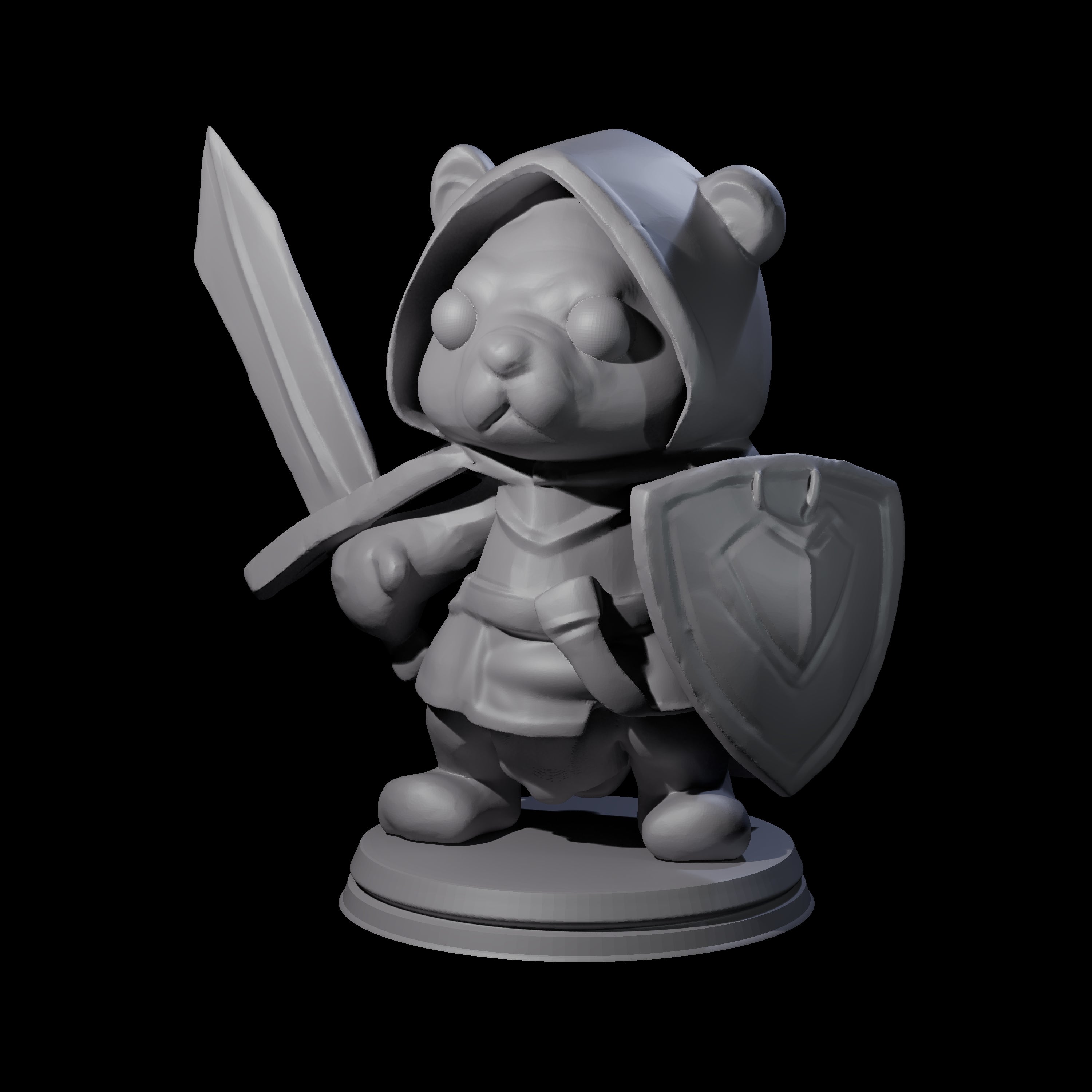 Cute Woodland Ursine C Miniature for Dungeons and Dragons, Pathfinder or other TTRPGs