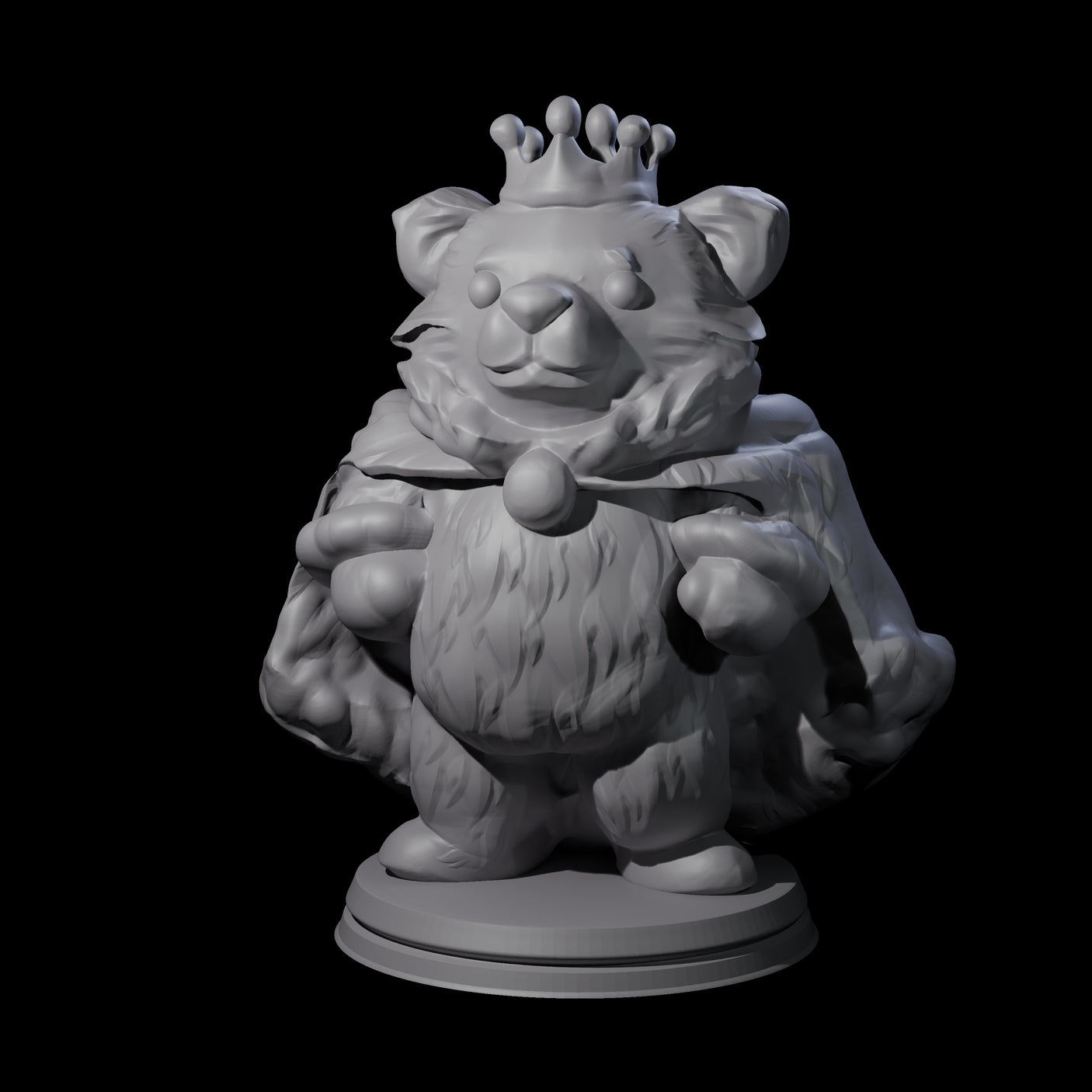 Cute Woodland Ursine D Miniature for Dungeons and Dragons, Pathfinder or other TTRPGs