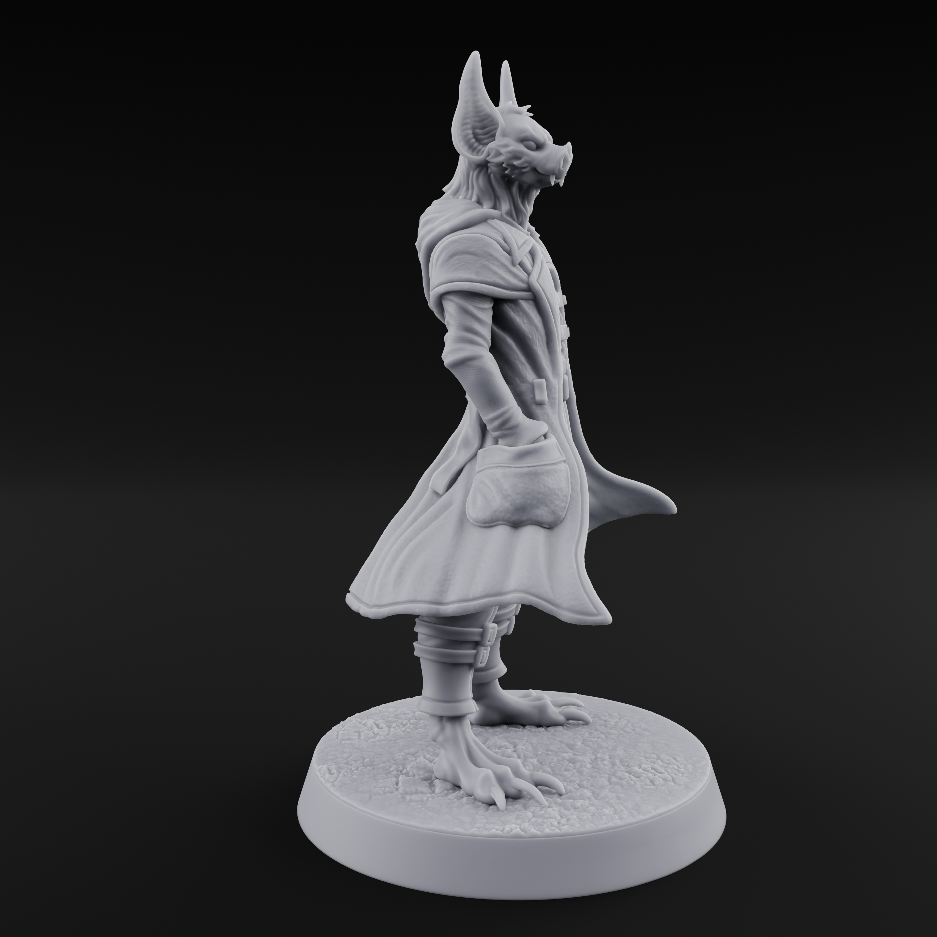 Dapper Werebat Nobleman Miniature for Dungeons and Dragons, Pathfinder or other TTRPGs