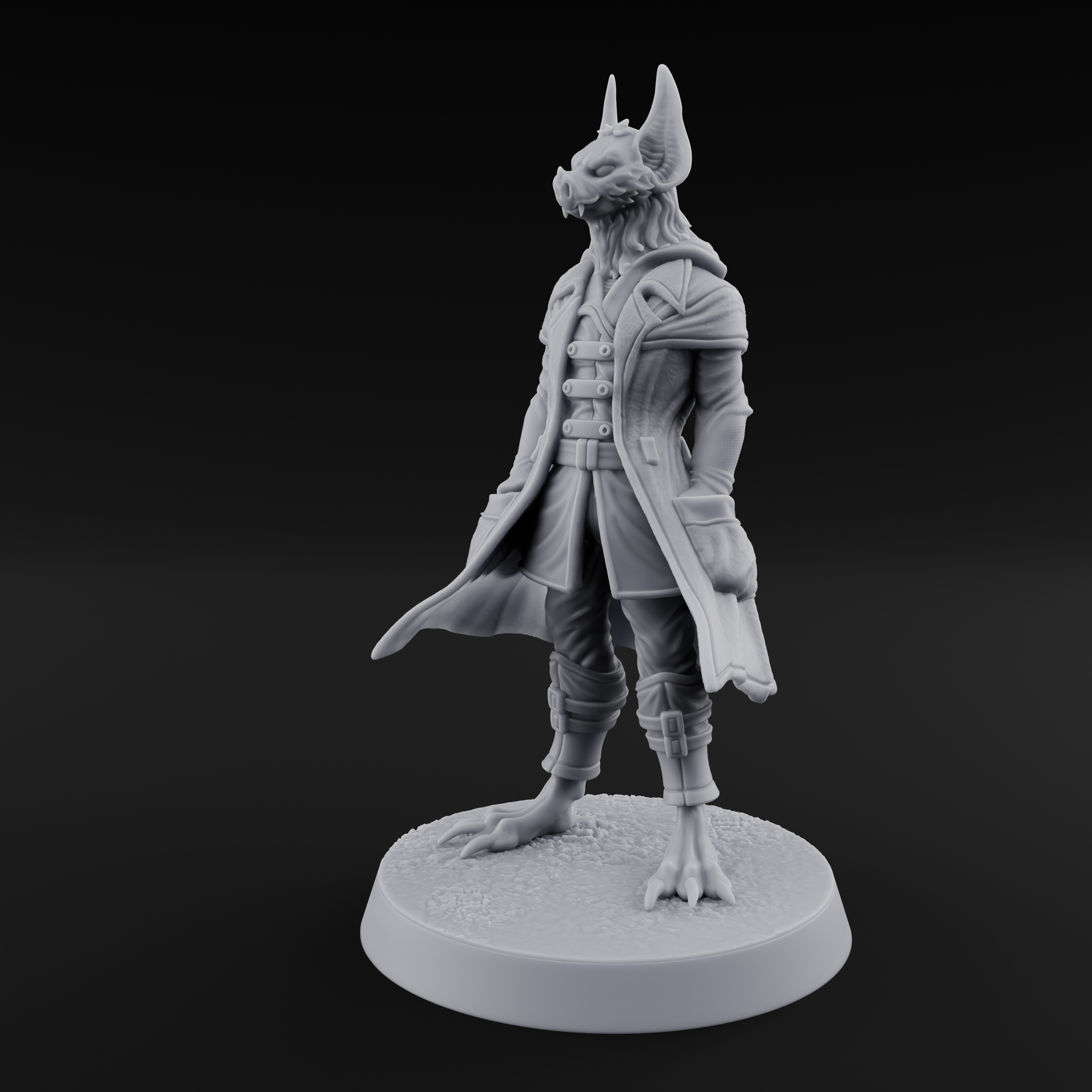 Dapper Werebat Nobleman Miniature for Dungeons and Dragons, Pathfinder or other TTRPGs