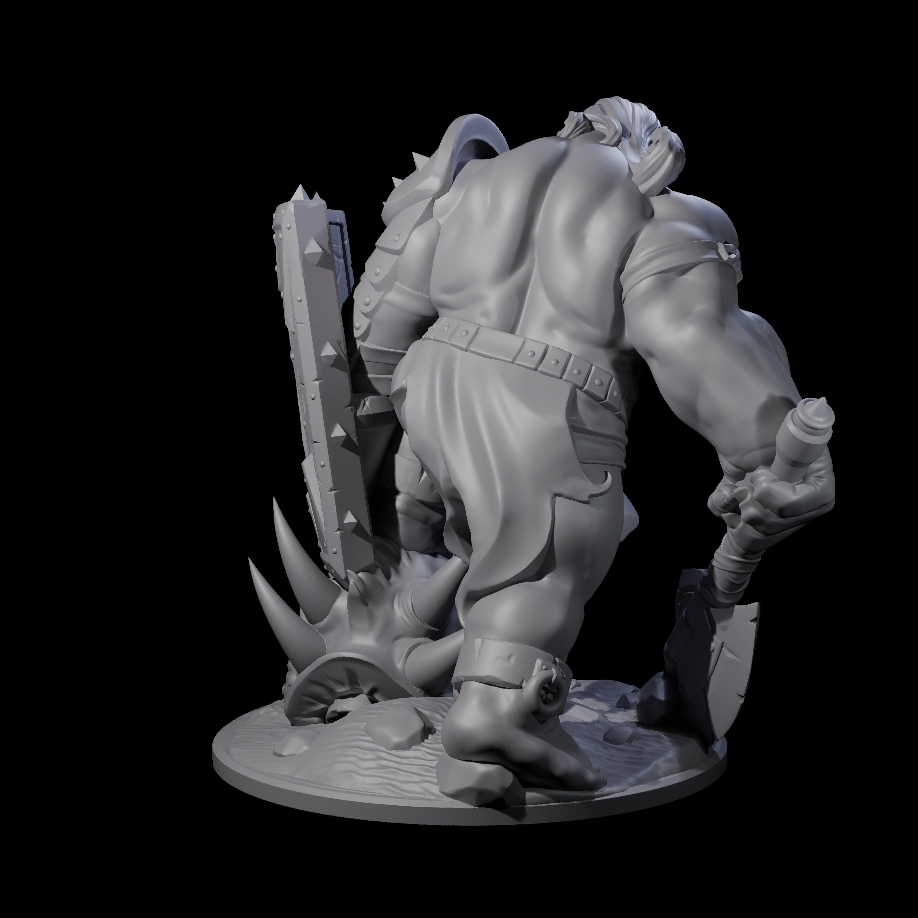 Daring Orc Warlord Miniature for Dungeons and Dragons, Pathfinder or other TTRPGs