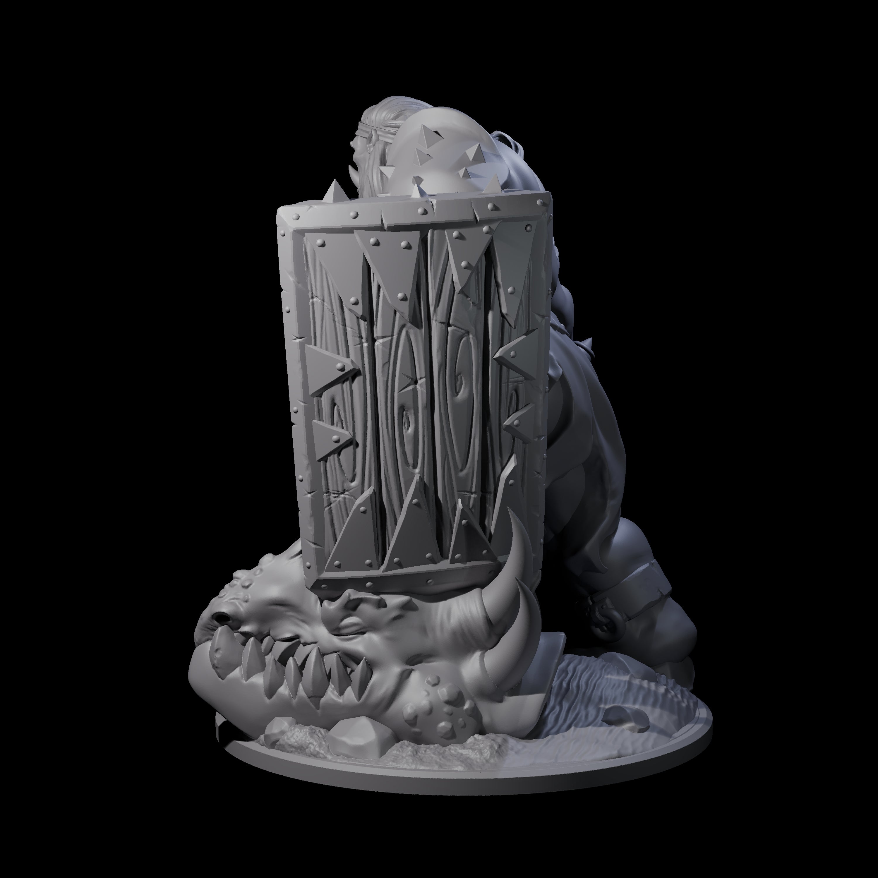 Daring Orc Warlord Miniature for Dungeons and Dragons, Pathfinder or other TTRPGs