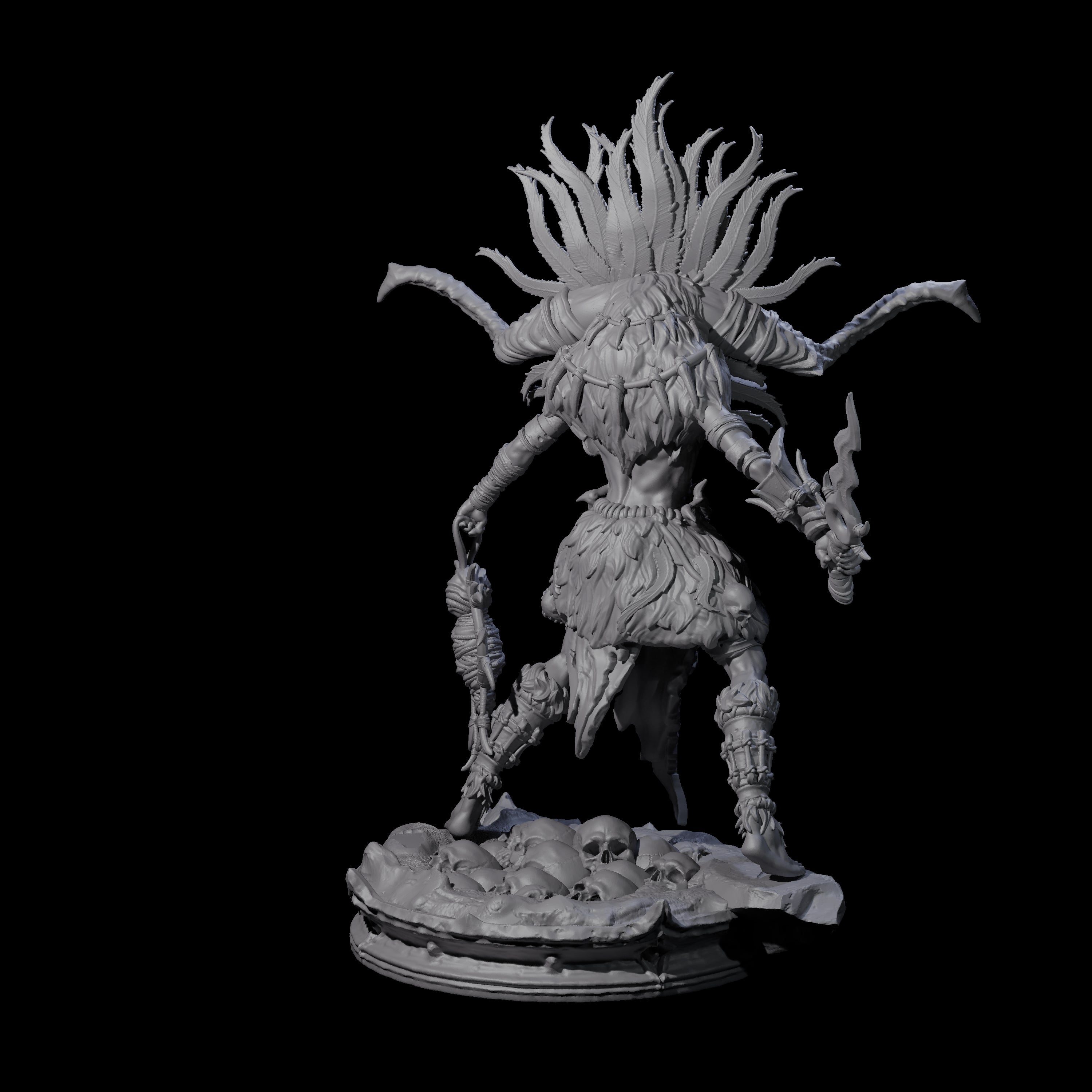 Dark Elf Umbral Seer A Miniature for Dungeons and Dragons, Pathfinder or other TTRPGs
