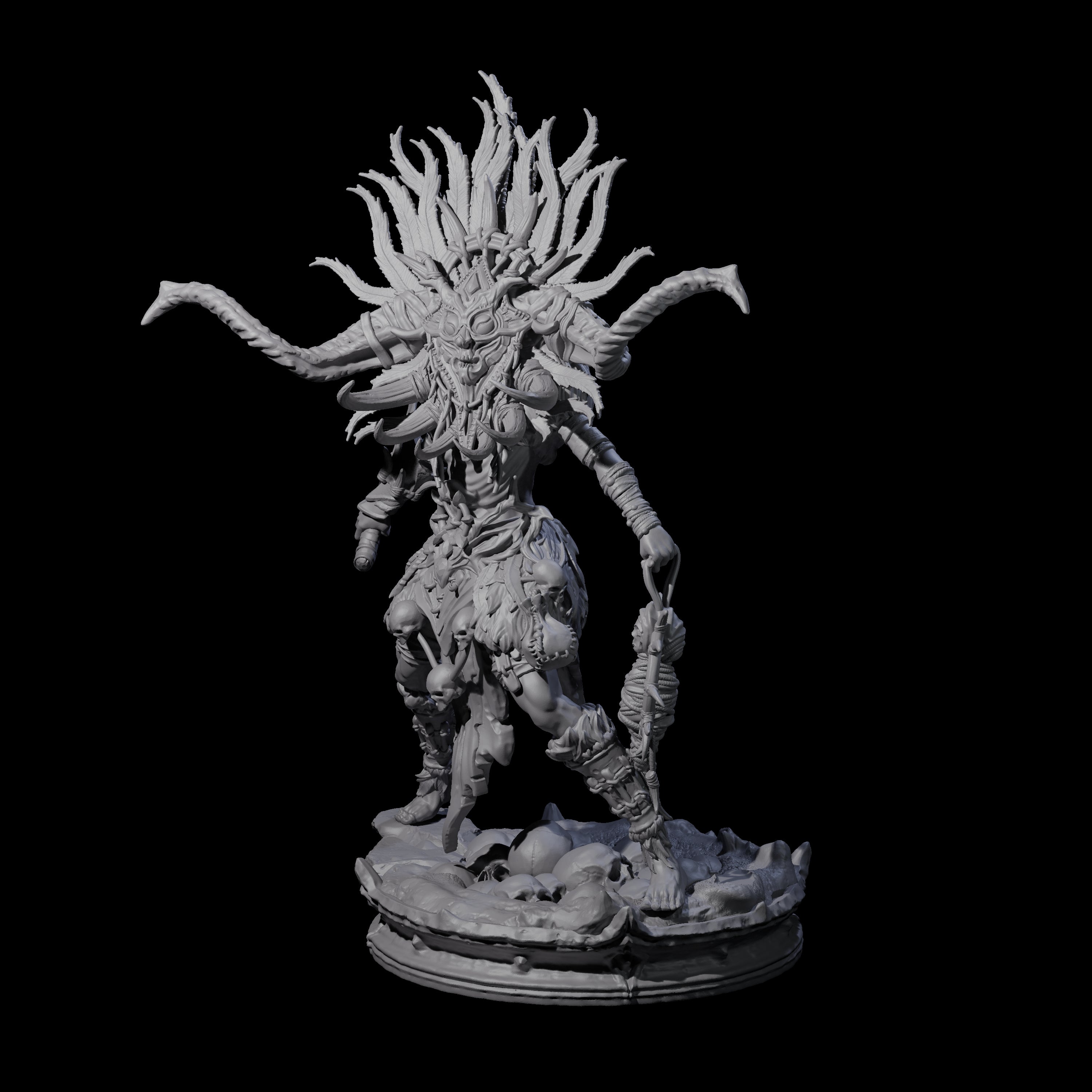 Dark Elf Umbral Seer A Miniature for Dungeons and Dragons, Pathfinder or other TTRPGs