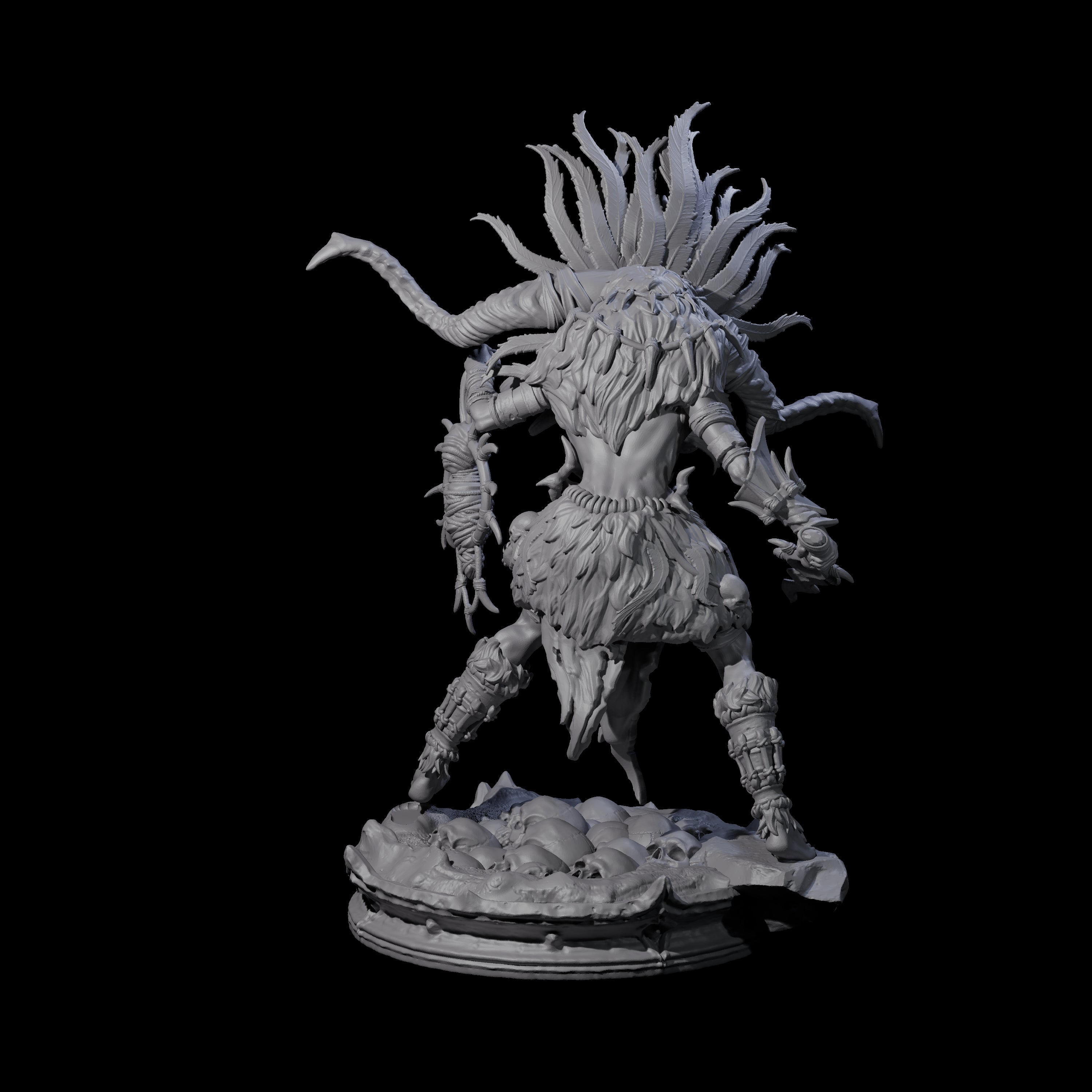 Dark Elf Umbral Seer B Miniature for Dungeons and Dragons, Pathfinder or other TTRPGs