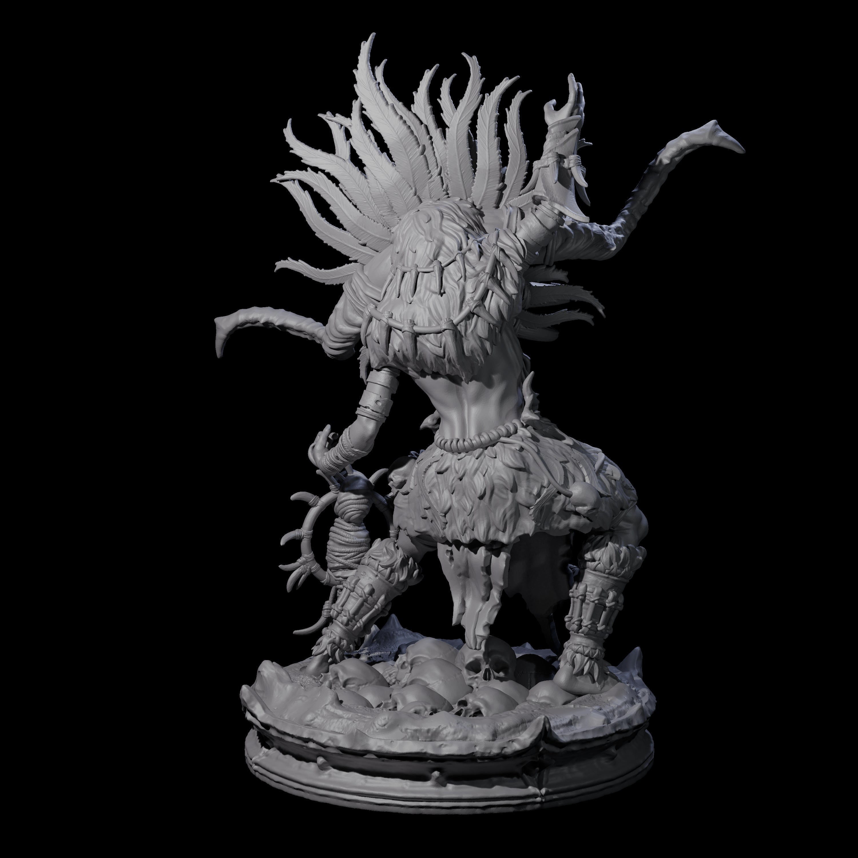 Dark Elf Umbral Seer C Miniature for Dungeons and Dragons, Pathfinder or other TTRPGs