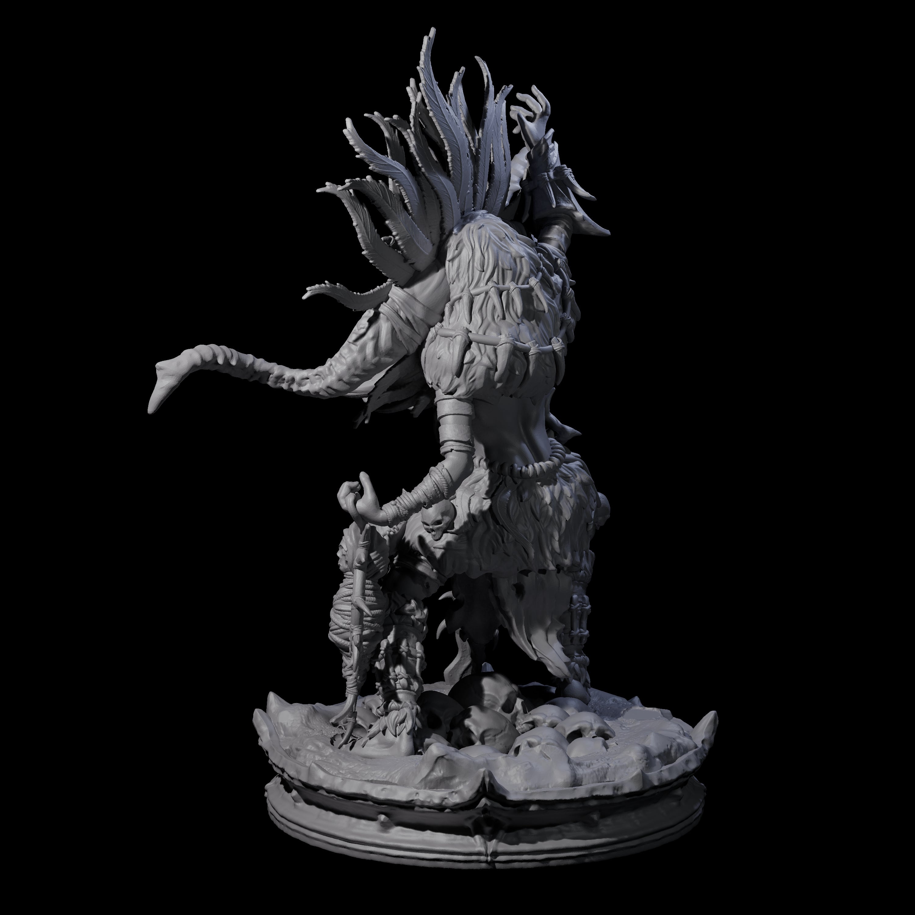 Dark Elf Umbral Seer C Miniature for Dungeons and Dragons, Pathfinder or other TTRPGs