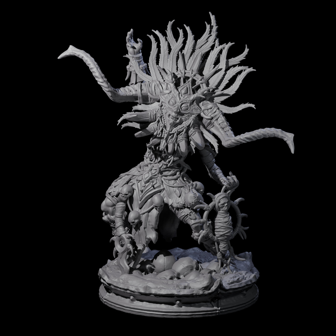 Dark Elf Umbral Seer C Miniature for Dungeons and Dragons, Pathfinder or other TTRPGs