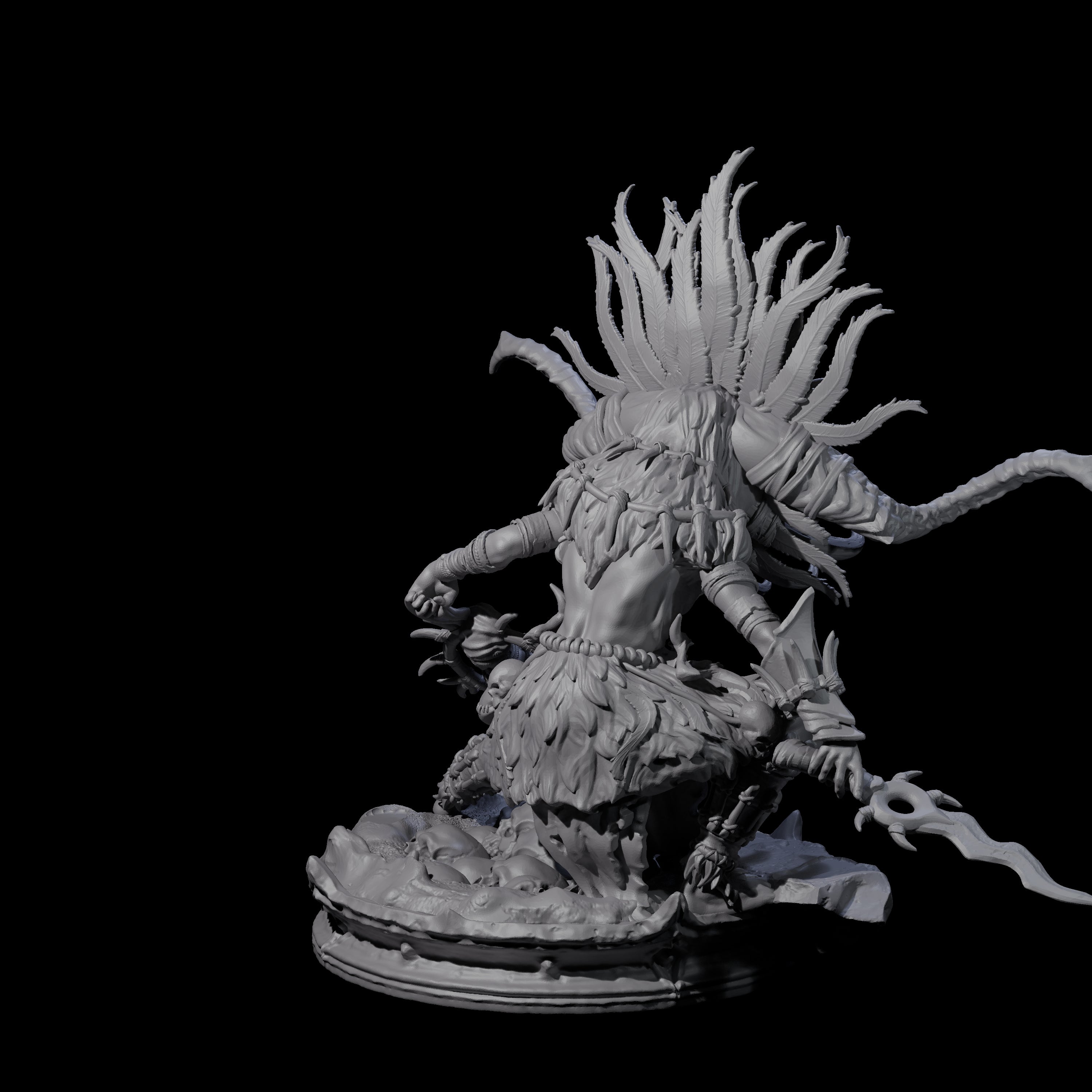 Dark Elf Umbral Seer D Miniature for Dungeons and Dragons, Pathfinder or other TTRPGs