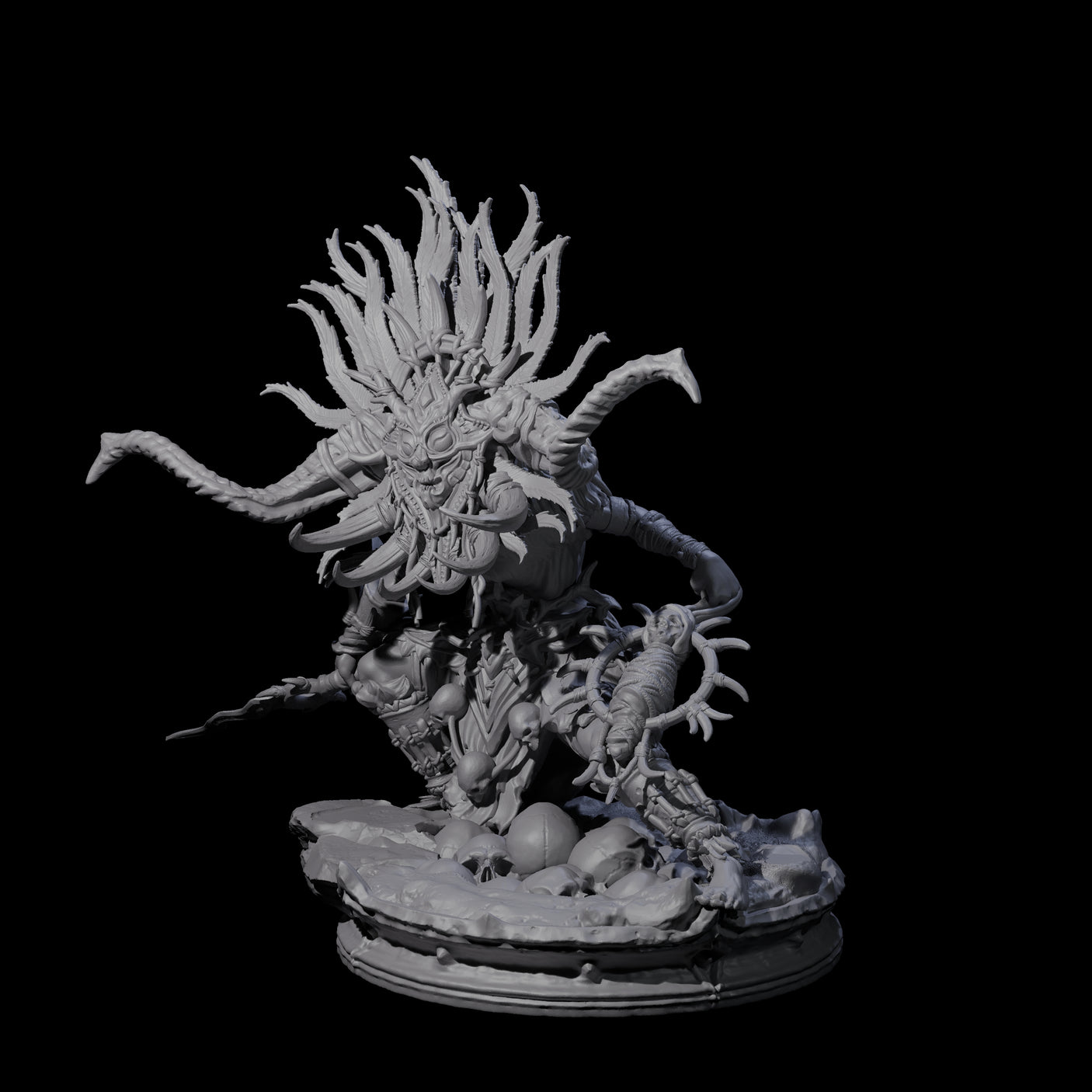 Dark Elf Umbral Seer D Miniature for Dungeons and Dragons, Pathfinder or other TTRPGs