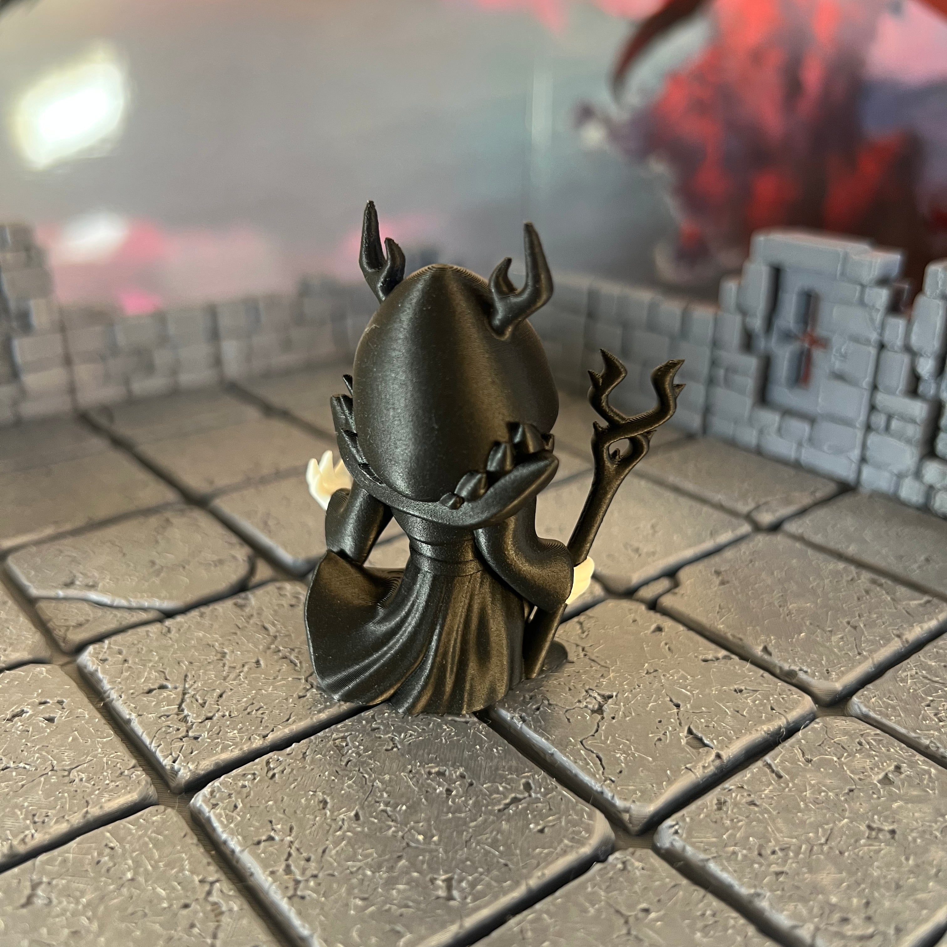 Dark Wizard Magic Sorcerer Multicolour Table Ready Miniature Miniature for Dungeons and Dragons, Pathfinder or other TTRPGs