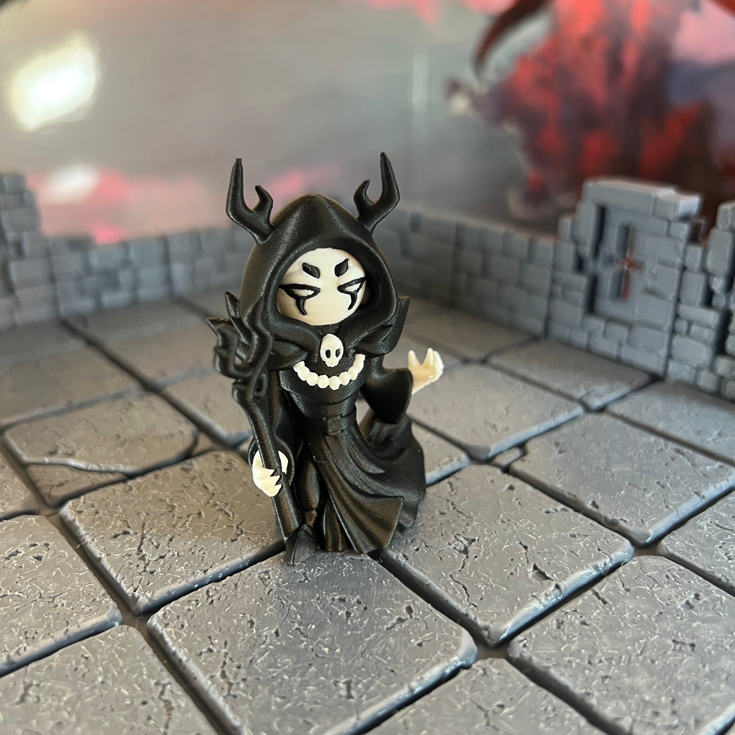Dark Wizard Magic Sorcerer Multicolour Table Ready Miniature Miniature for Dungeons and Dragons, Pathfinder or other TTRPGs
