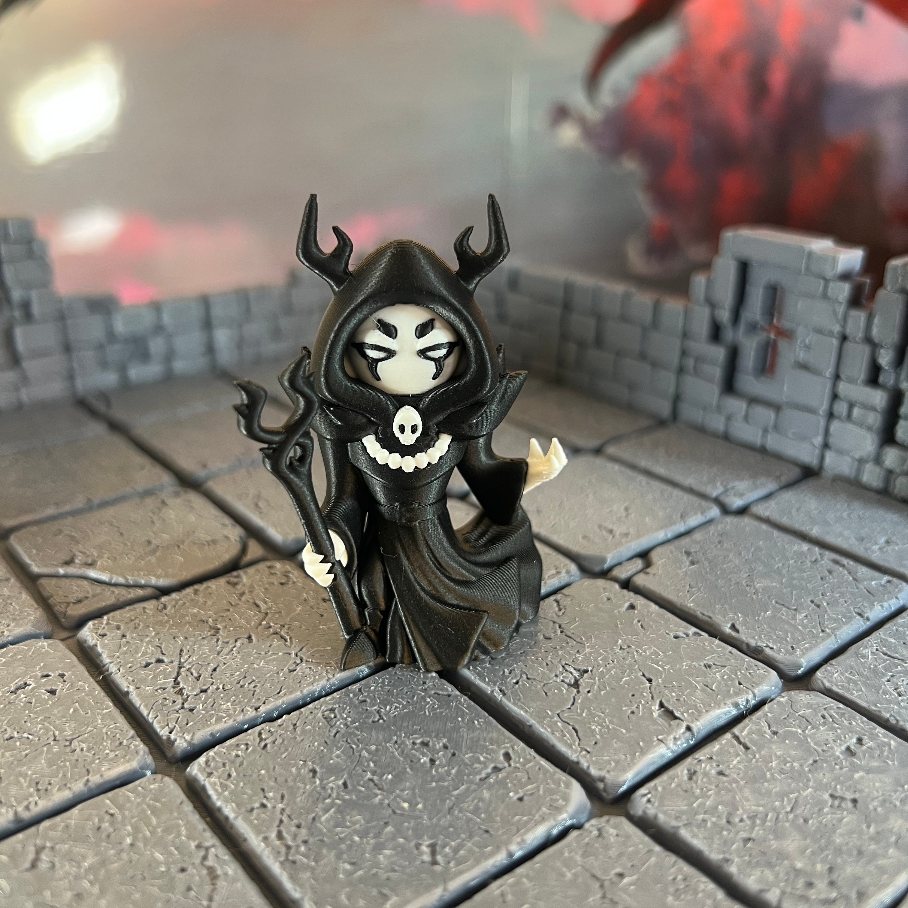 Dark Wizard Magic Sorcerer Multicolour Table Ready Miniature Miniature for Dungeons and Dragons, Pathfinder or other TTRPGs