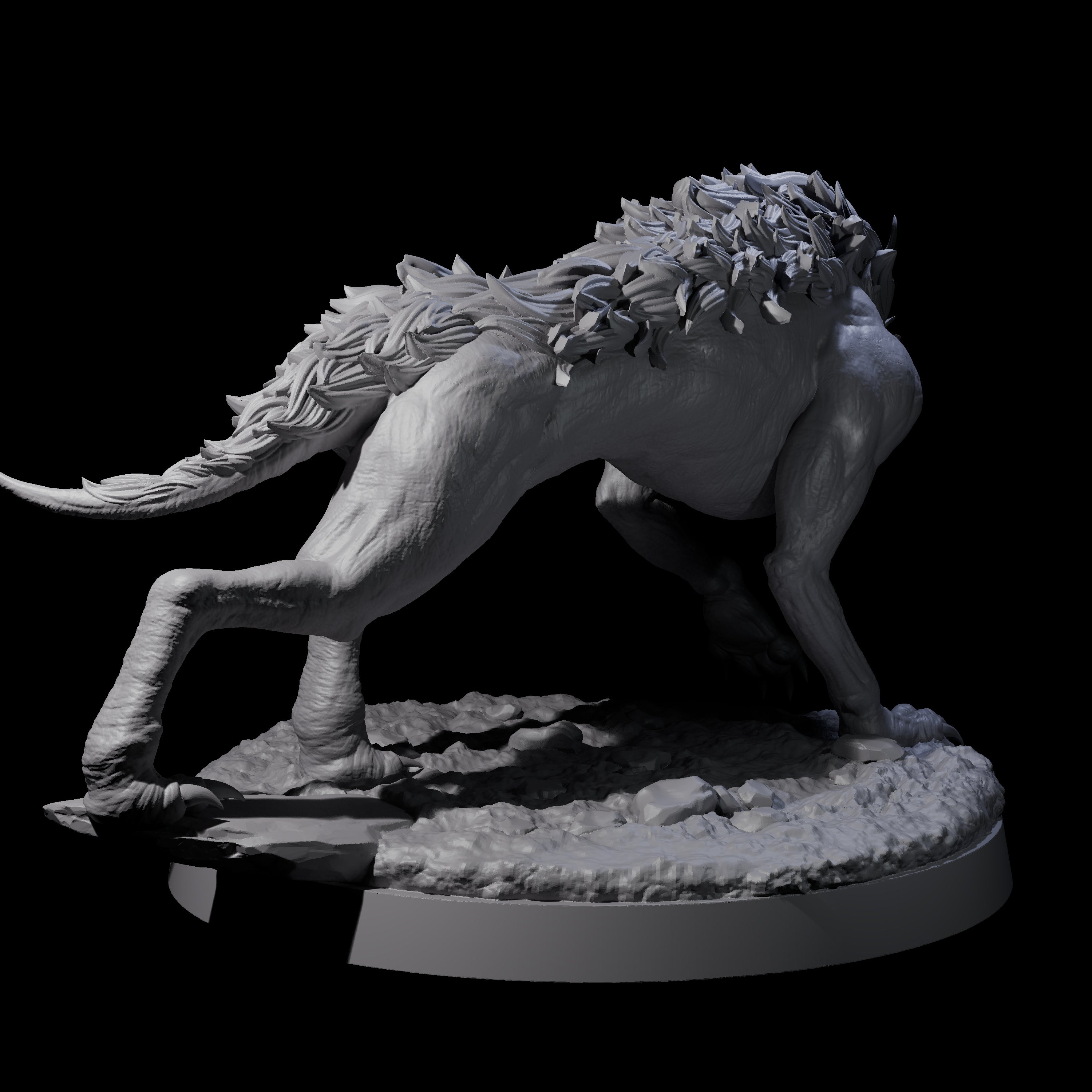 Dastardly Worg A Miniature for Dungeons and Dragons, Pathfinder or other TTRPGs