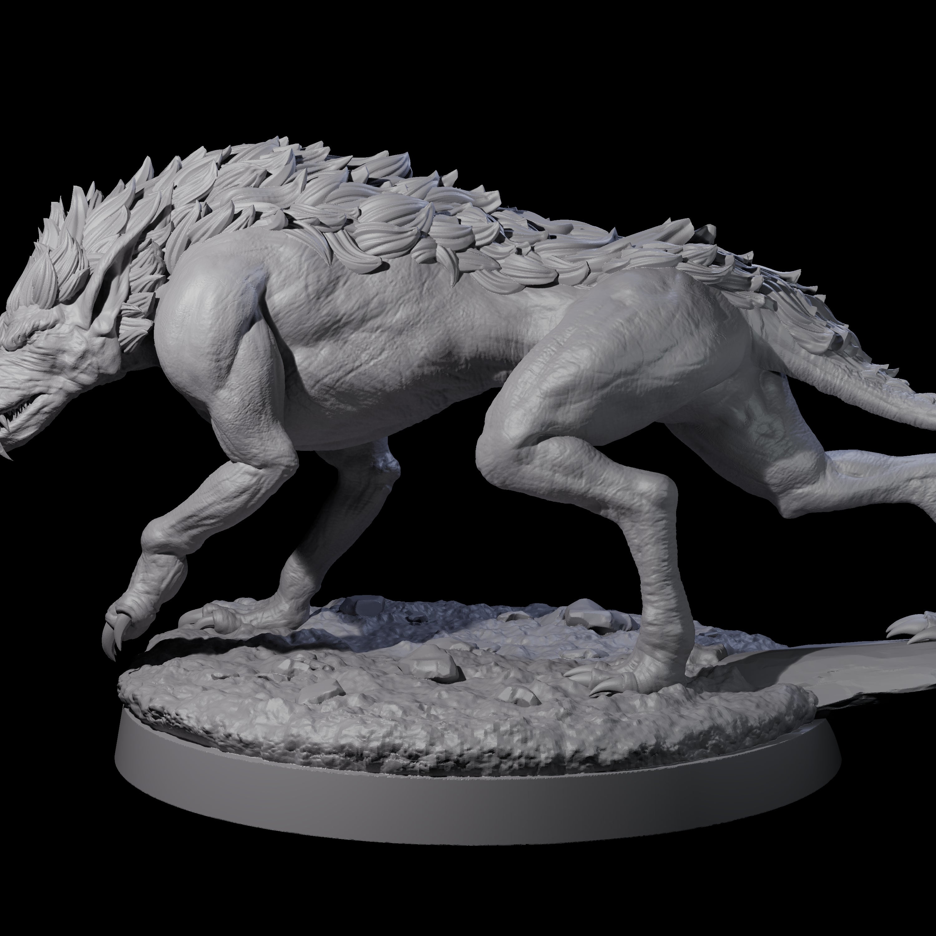 Dastardly Worg A Miniature for Dungeons and Dragons, Pathfinder or other TTRPGs