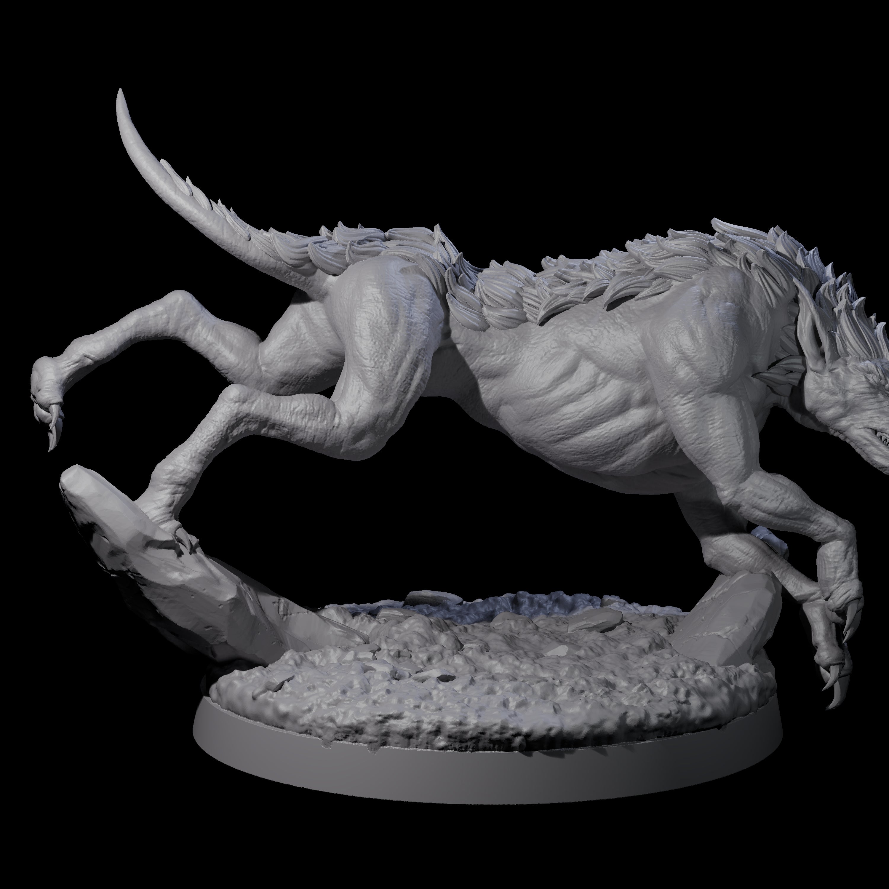 Dastardly Worg B Miniature for Dungeons and Dragons, Pathfinder or other TTRPGs