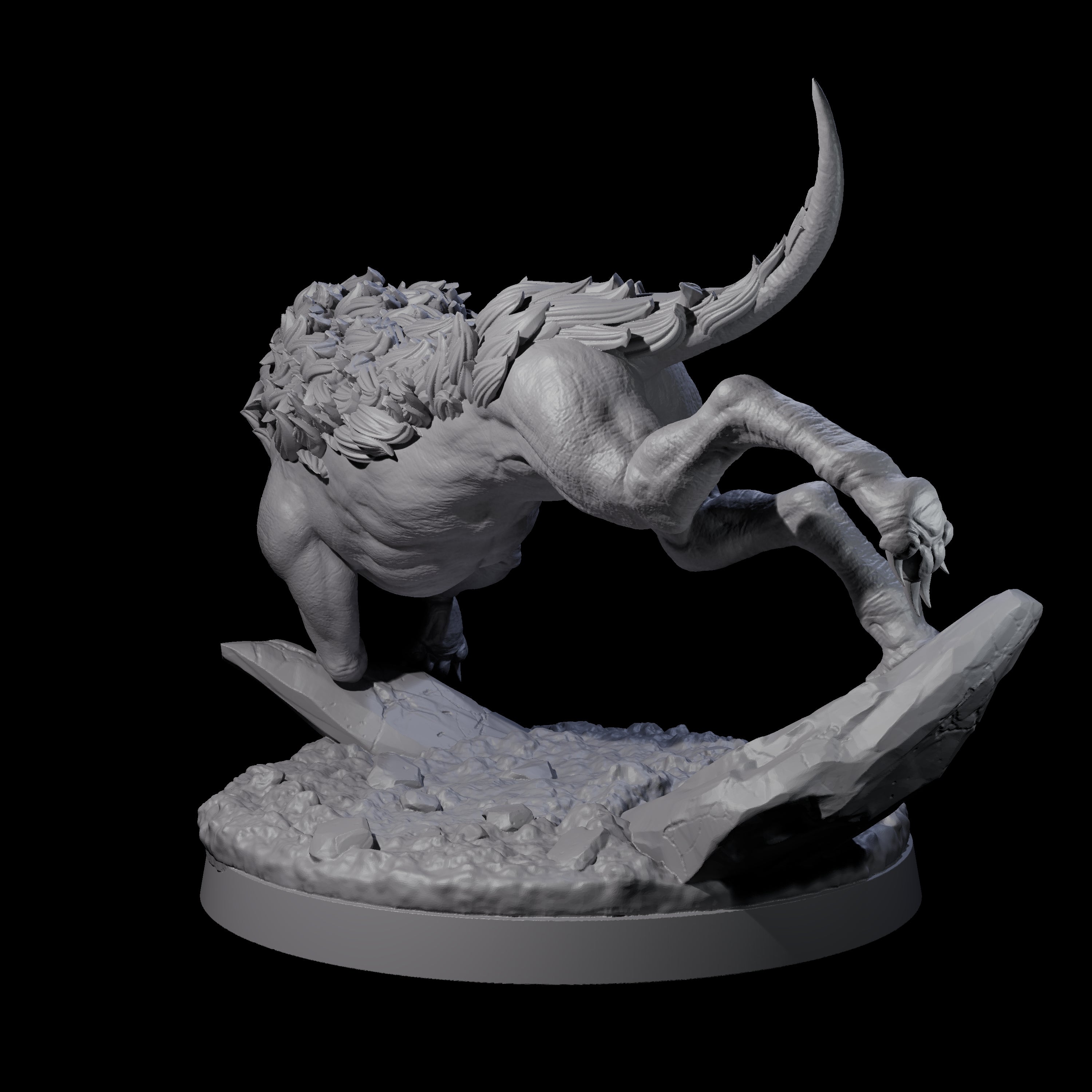 Dastardly Worg B Miniature for Dungeons and Dragons, Pathfinder or other TTRPGs