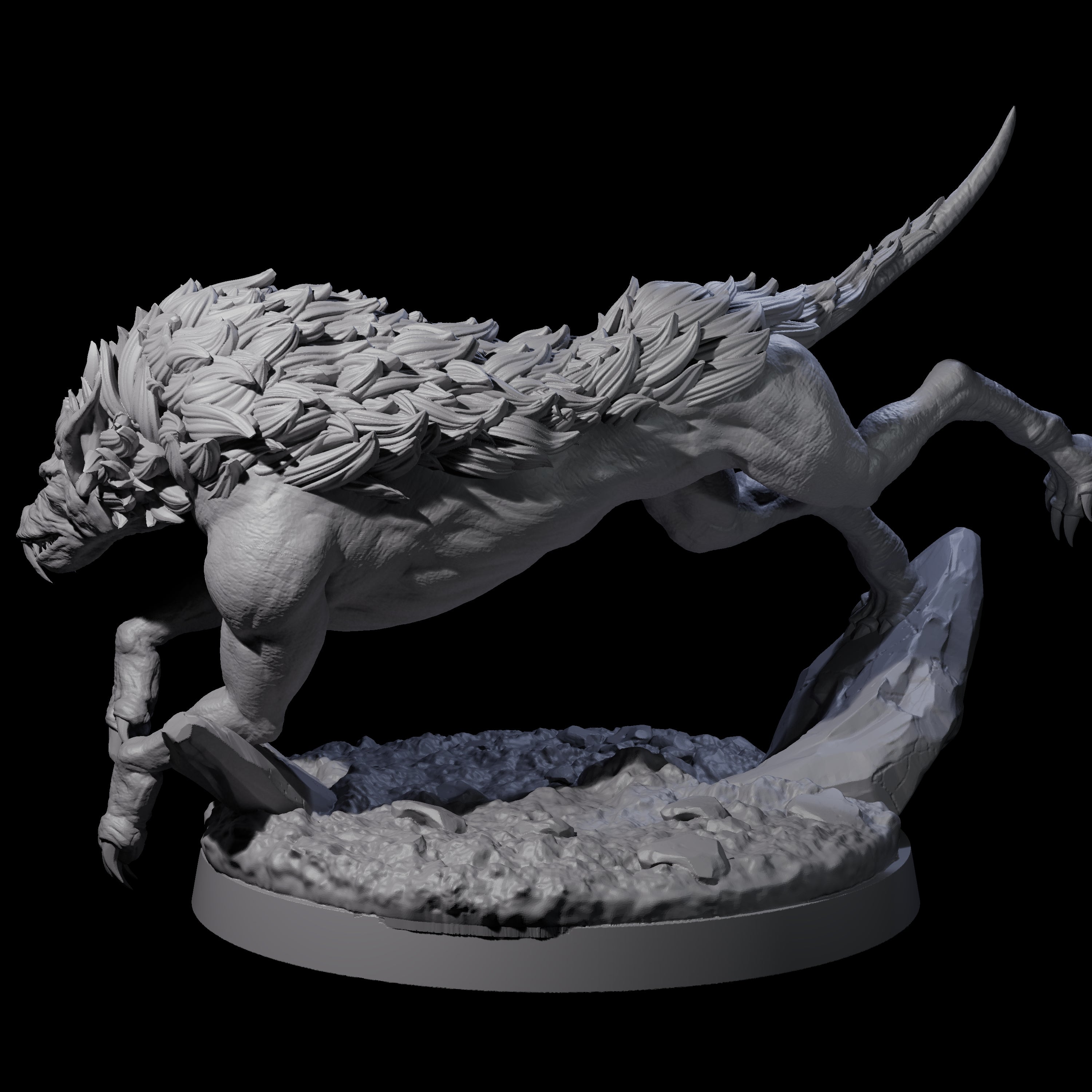 Dastardly Worg B Miniature for Dungeons and Dragons, Pathfinder or other TTRPGs